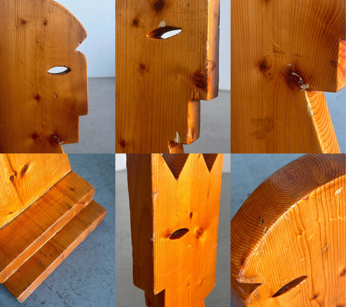 Brutalist Sculptures in Carved Wood