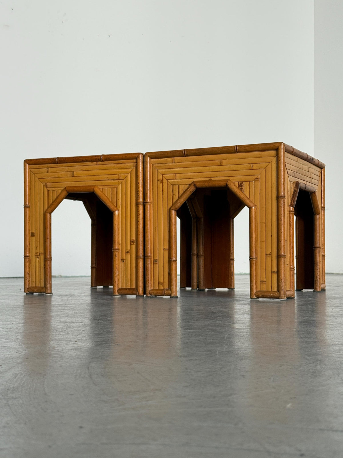 Bamboo Side Tables in Vivai del Sud Style