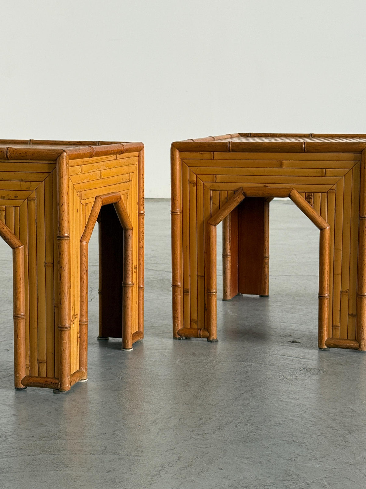 Bamboo Side Tables in Vivai del Sud Style