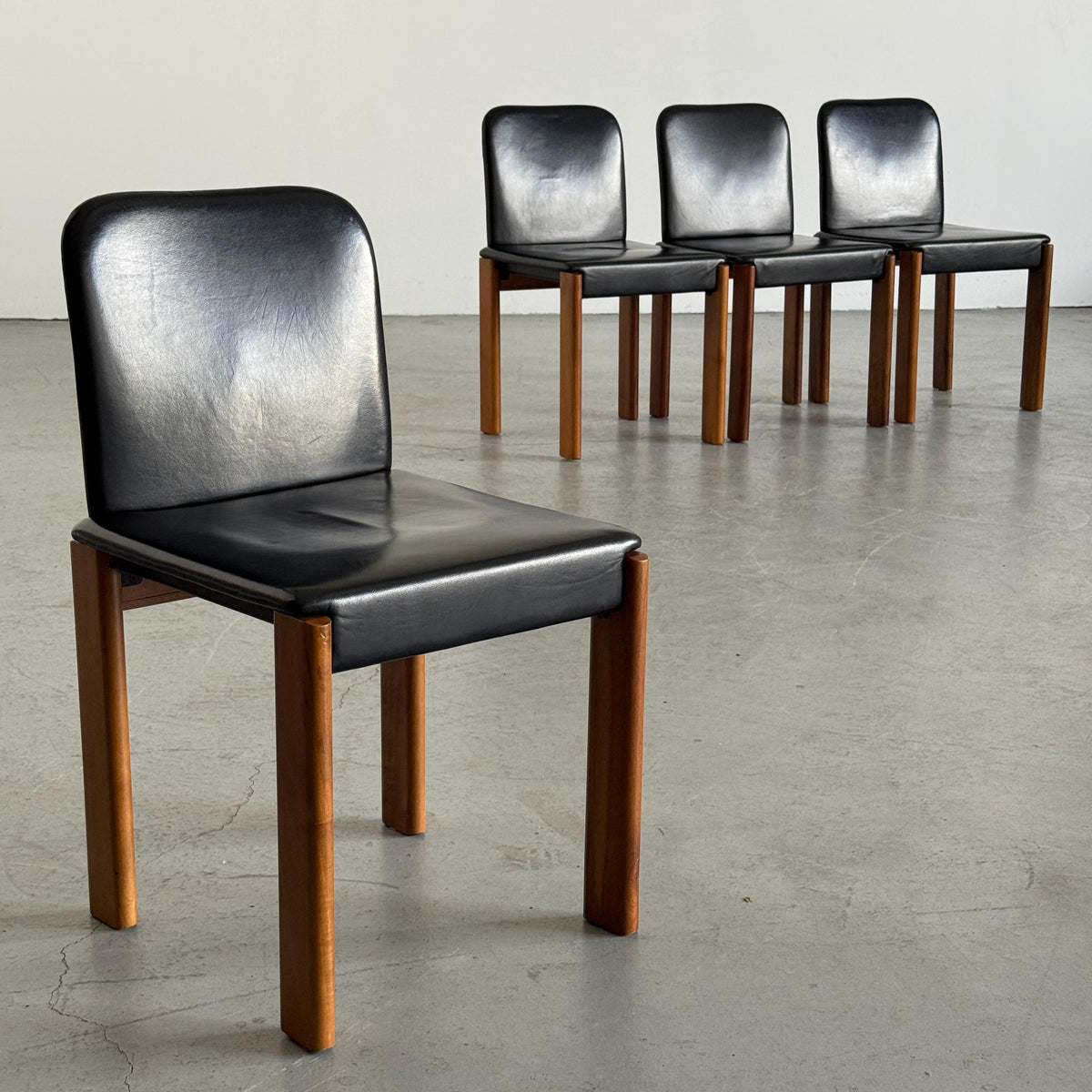 Italian Elegant Modern Leather Dining Chairs