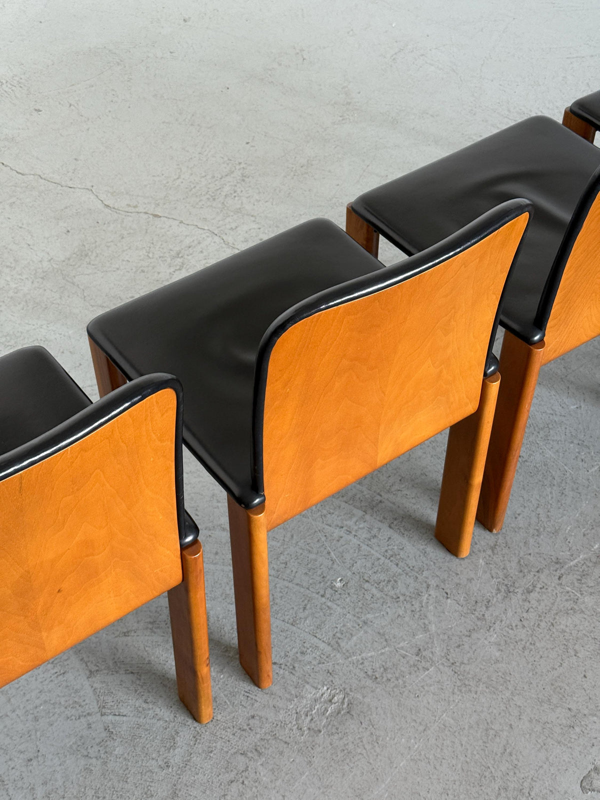 Italian Elegant Modern Leather Dining Chairs