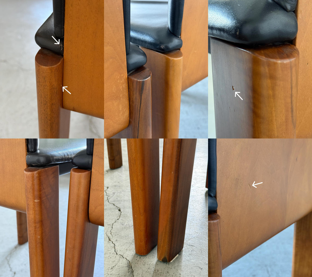 Italian Elegant Modern Leather Dining Chairs