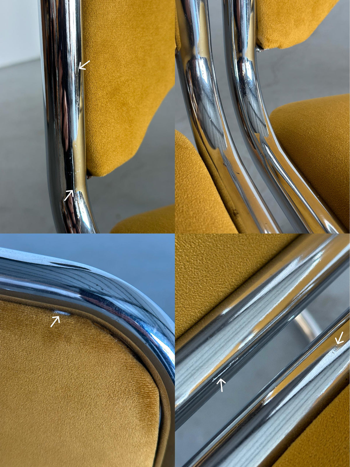 Modernist Cantilever Chairs in Dijon Velvet