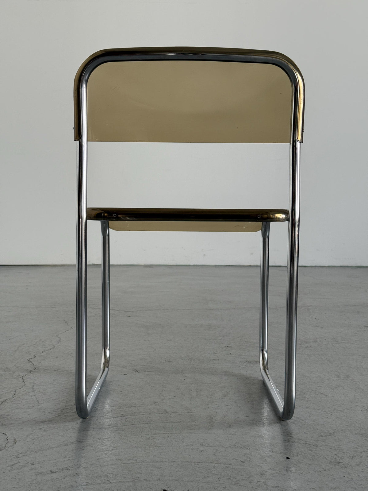 Arc Linea Chair in Translucent Plastic and Chrome