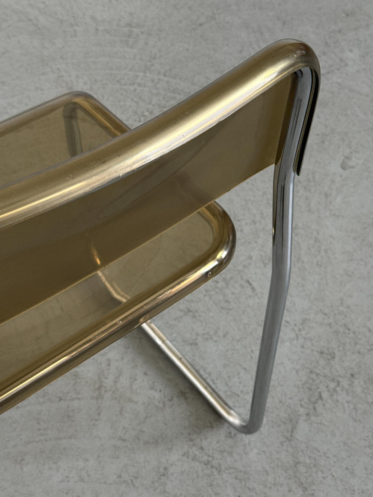 Arc Linea Chair in Translucent Plastic and Chrome