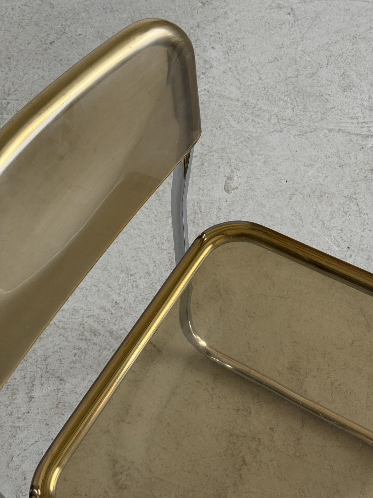 Arc Linea Chair in Translucent Plastic and Chrome