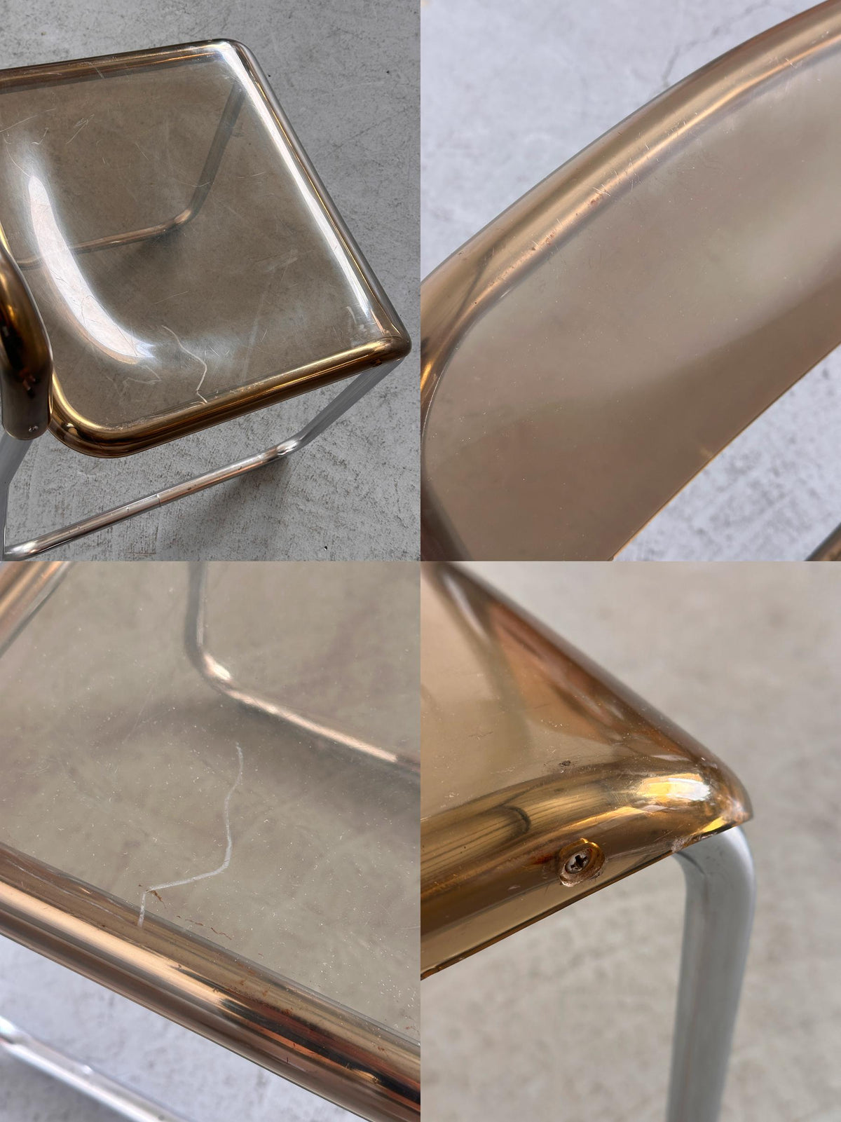 Arc Linea Chair in Translucent Plastic and Chrome