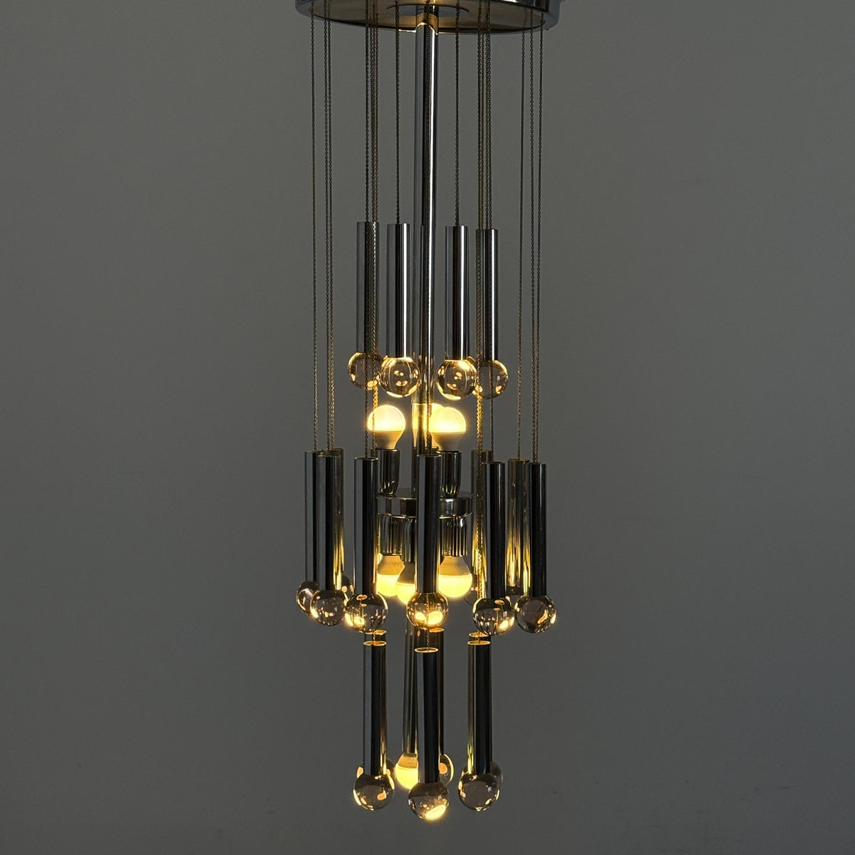 Cascade Chandelier Attributed to Gaetano Sciolari