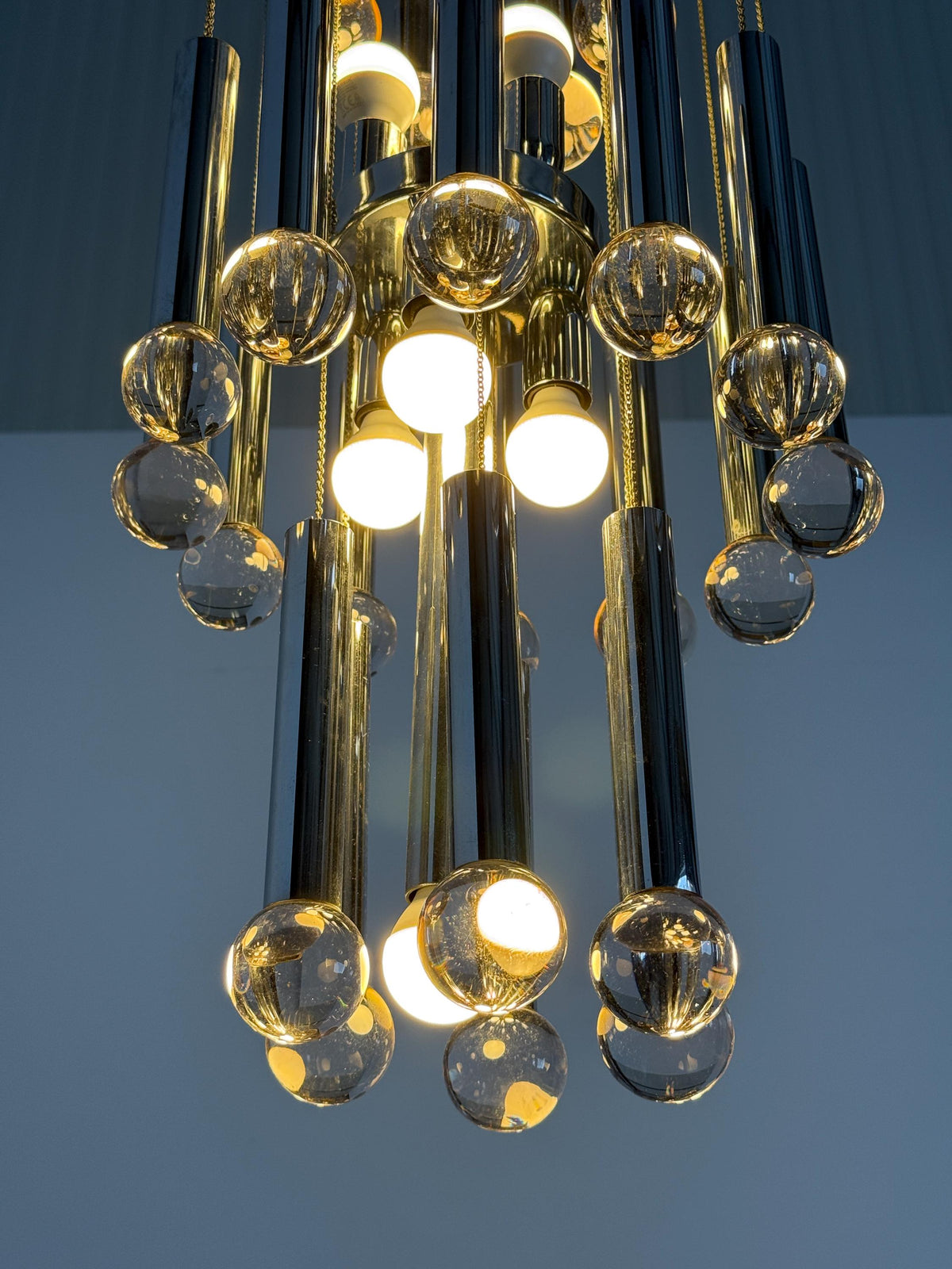 Cascade Chandelier Attributed to Gaetano Sciolari