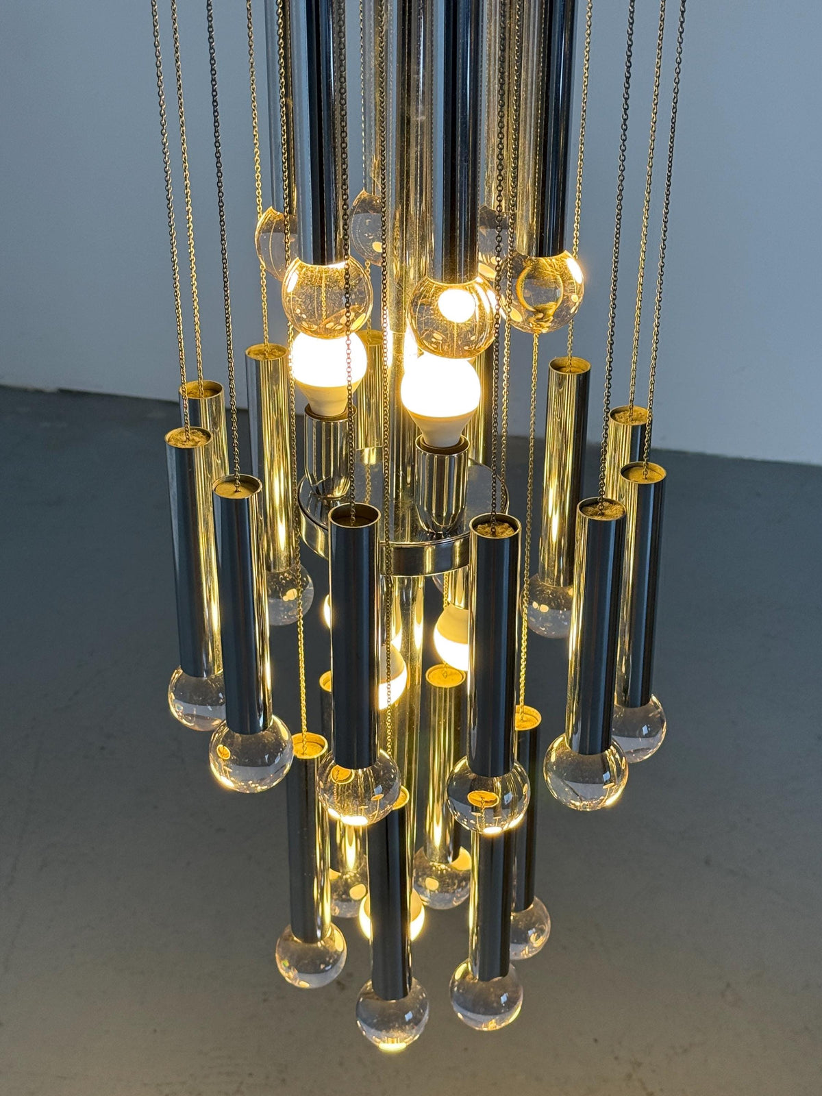Cascade Chandelier Attributed to Gaetano Sciolari