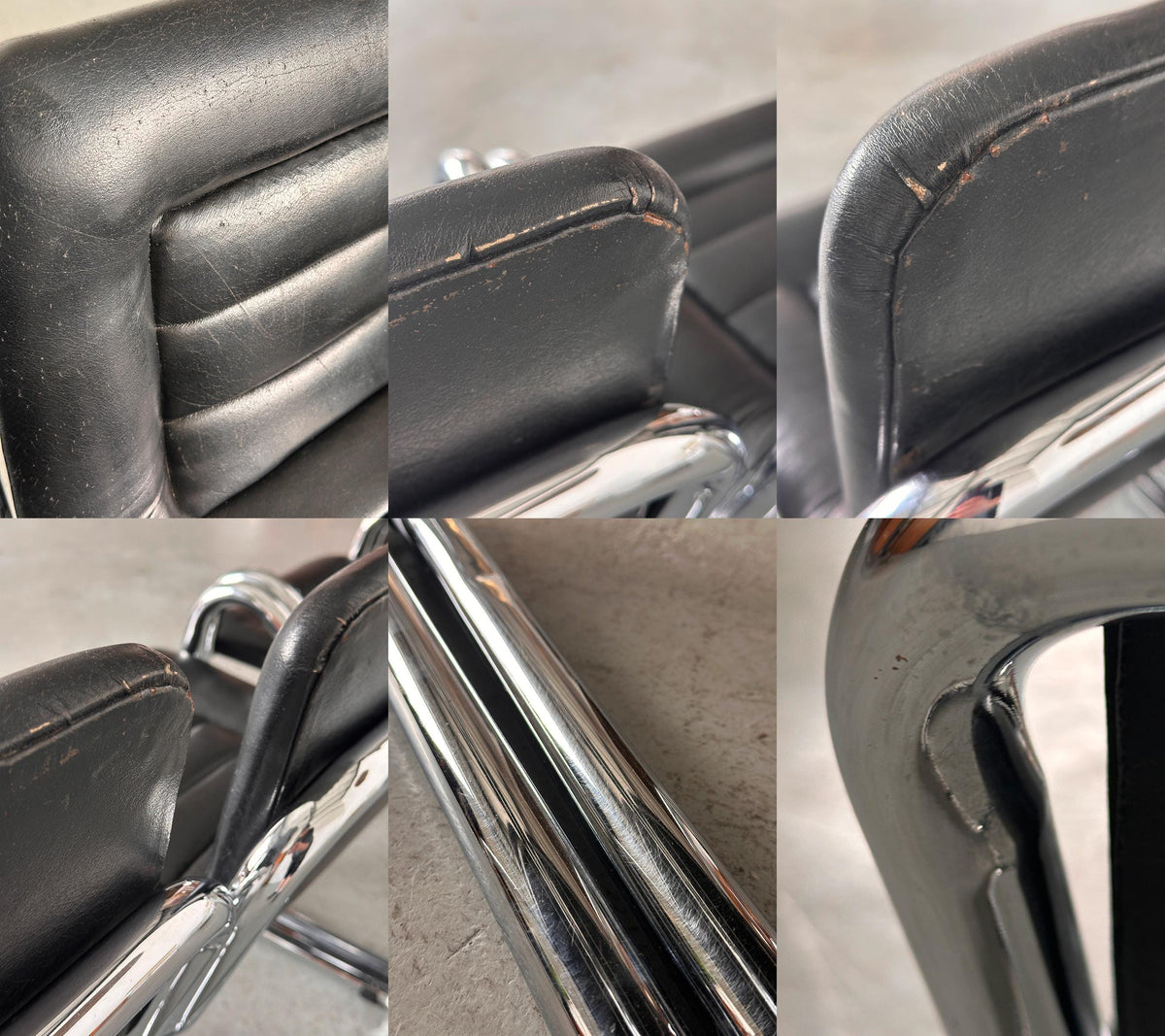 Tubular Chrome Zig-Zag Cantilever Armchair