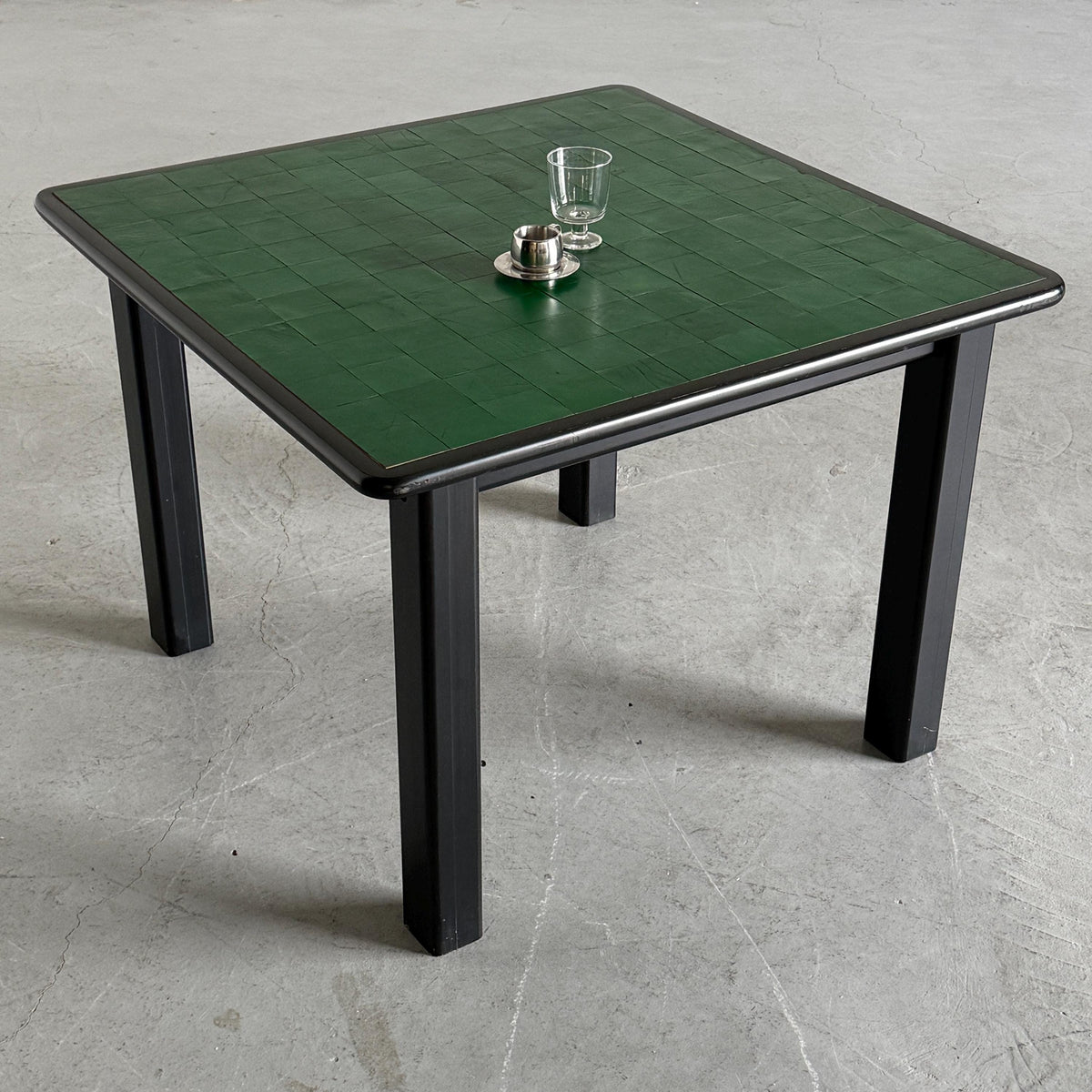 Ibisco Sedie Game Table with Green Leather Top