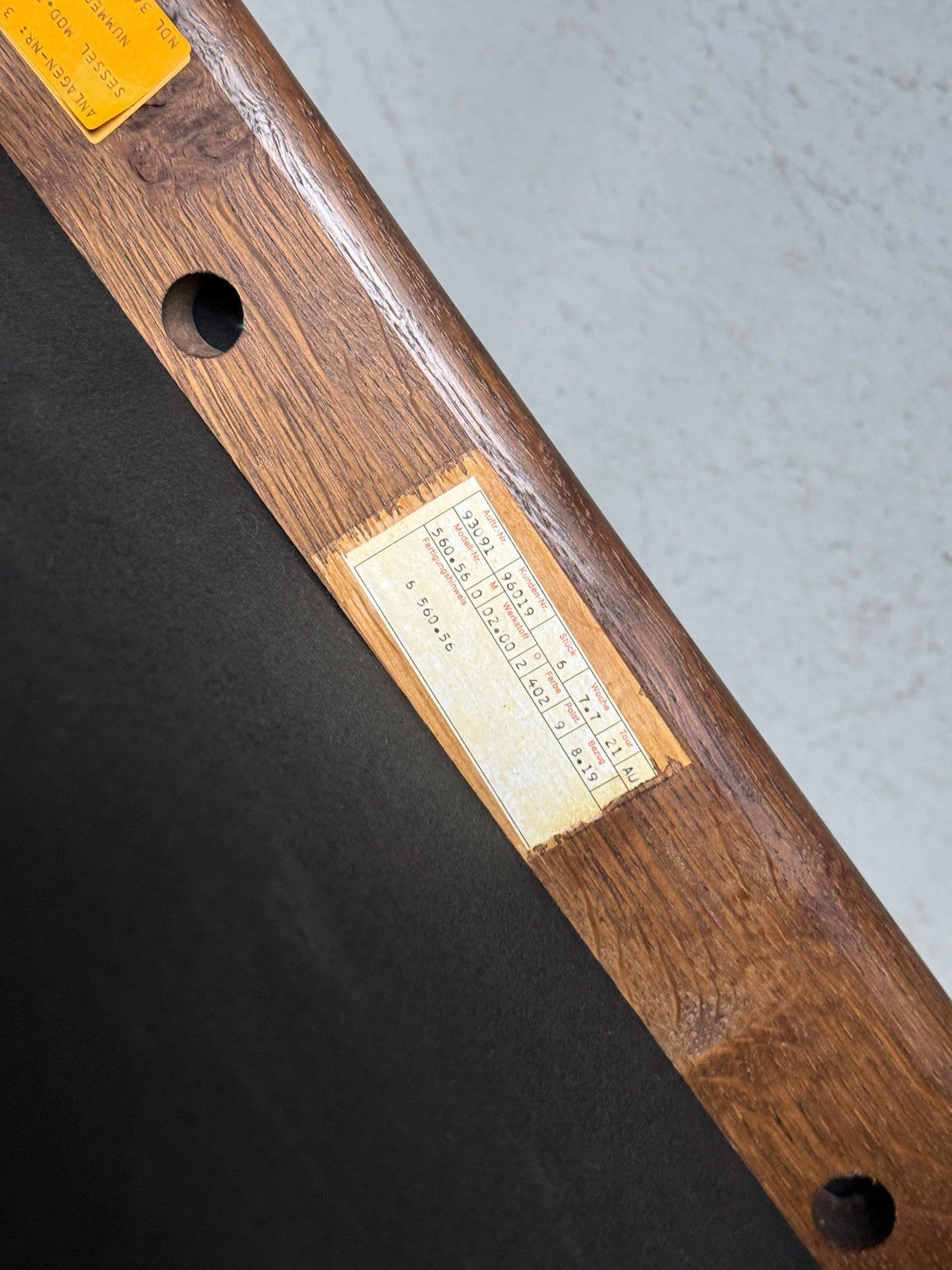 Lübke Plano Armchairs in Solid Wood and Brown Leather