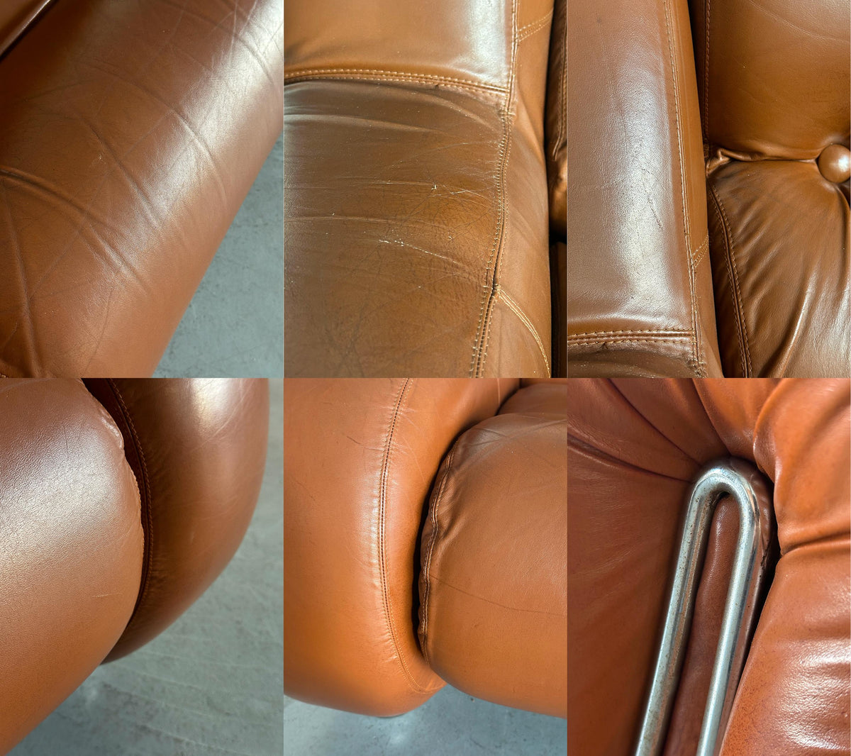Space Age Armchair in Cognac Leather
