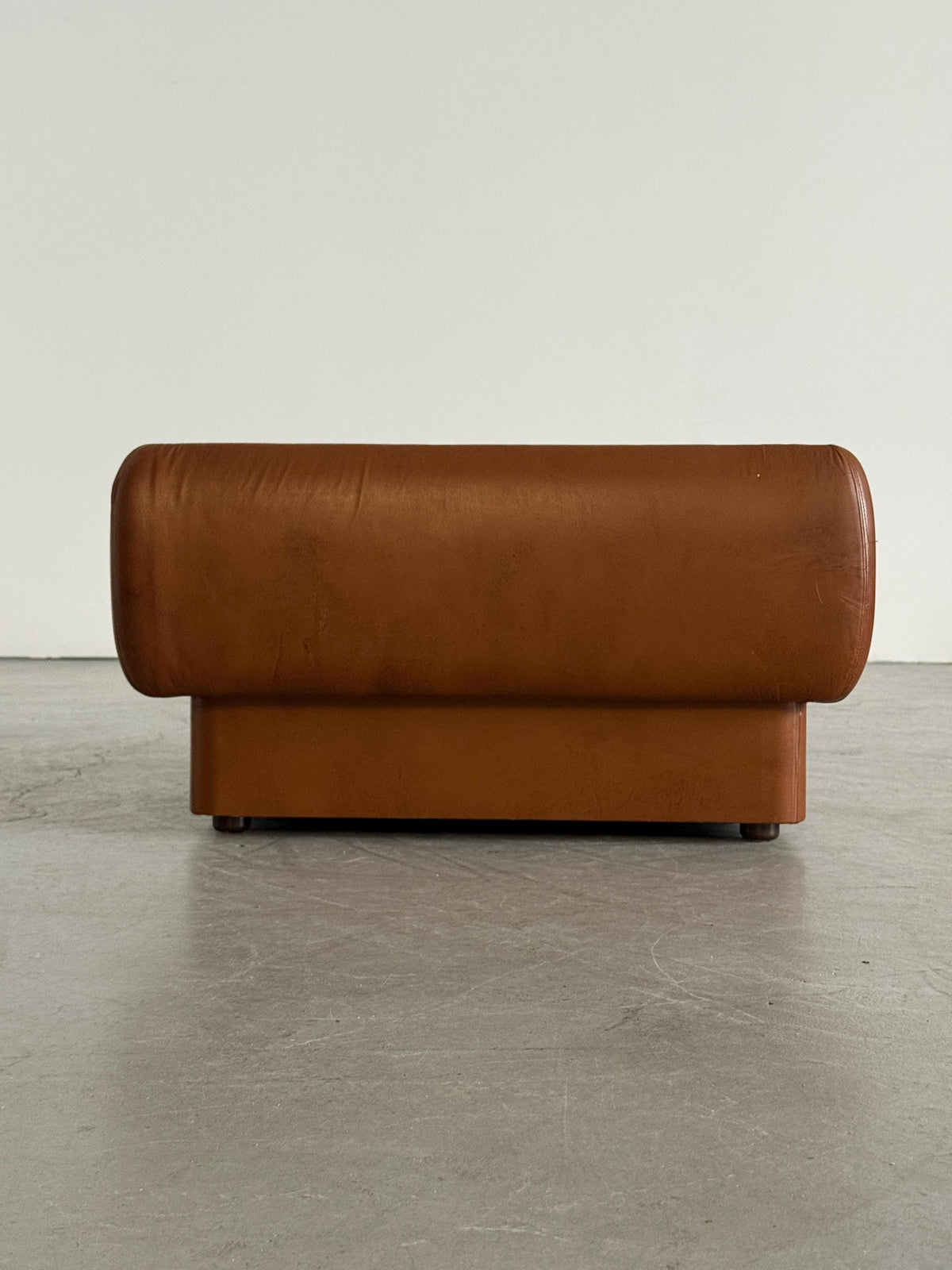 Space Age Coffee Table in Cognac Leather