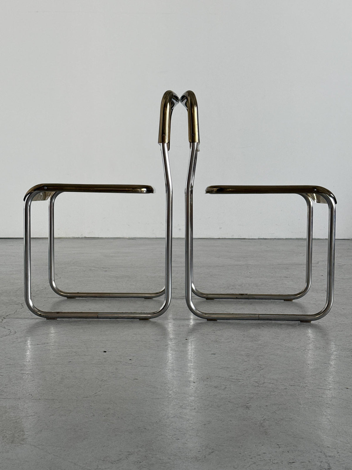 Arc Linea Chairs in Translucent Plastic and Chrome