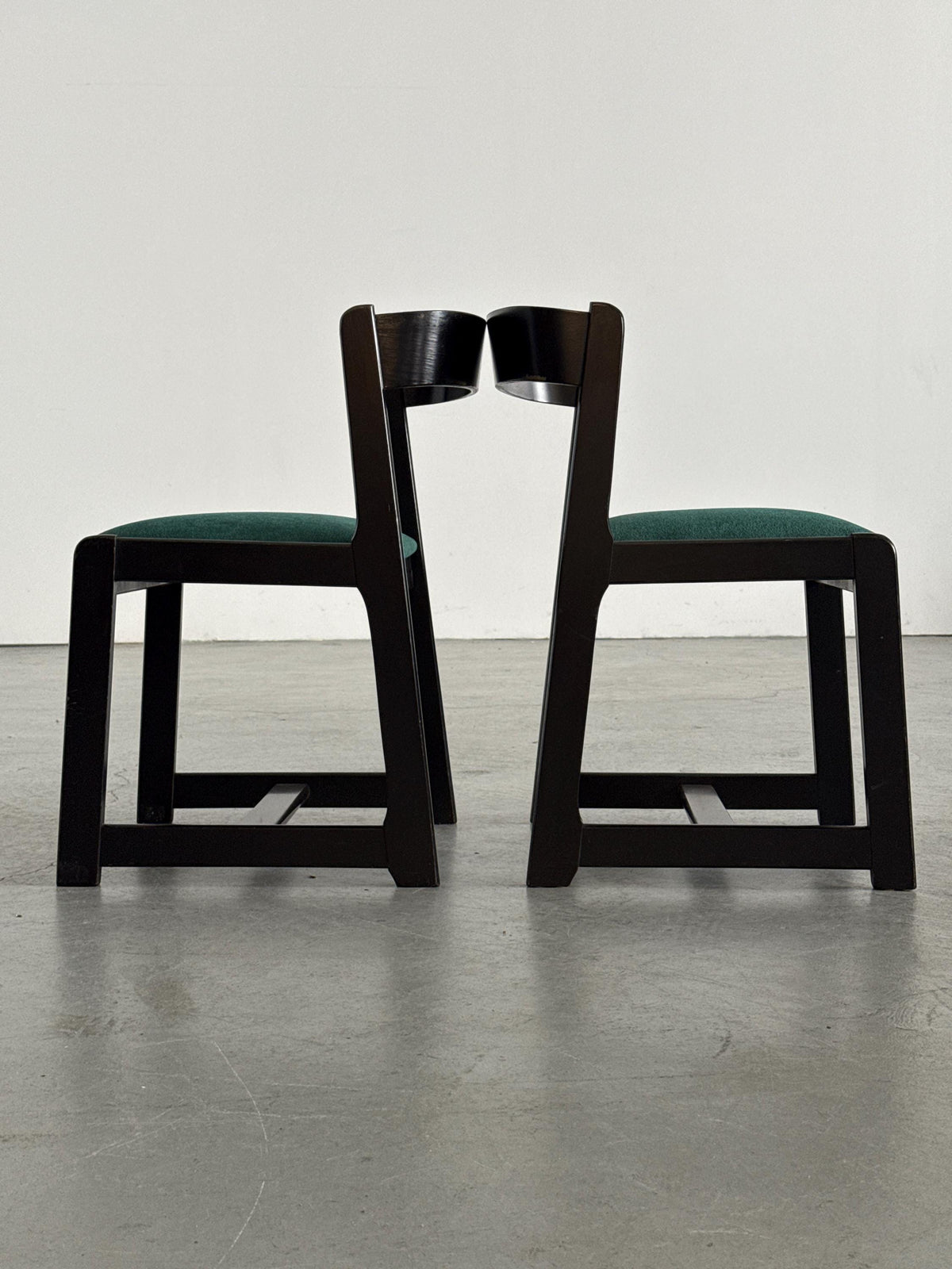 Willy Rizzo-Style Wooden Dining Chairs