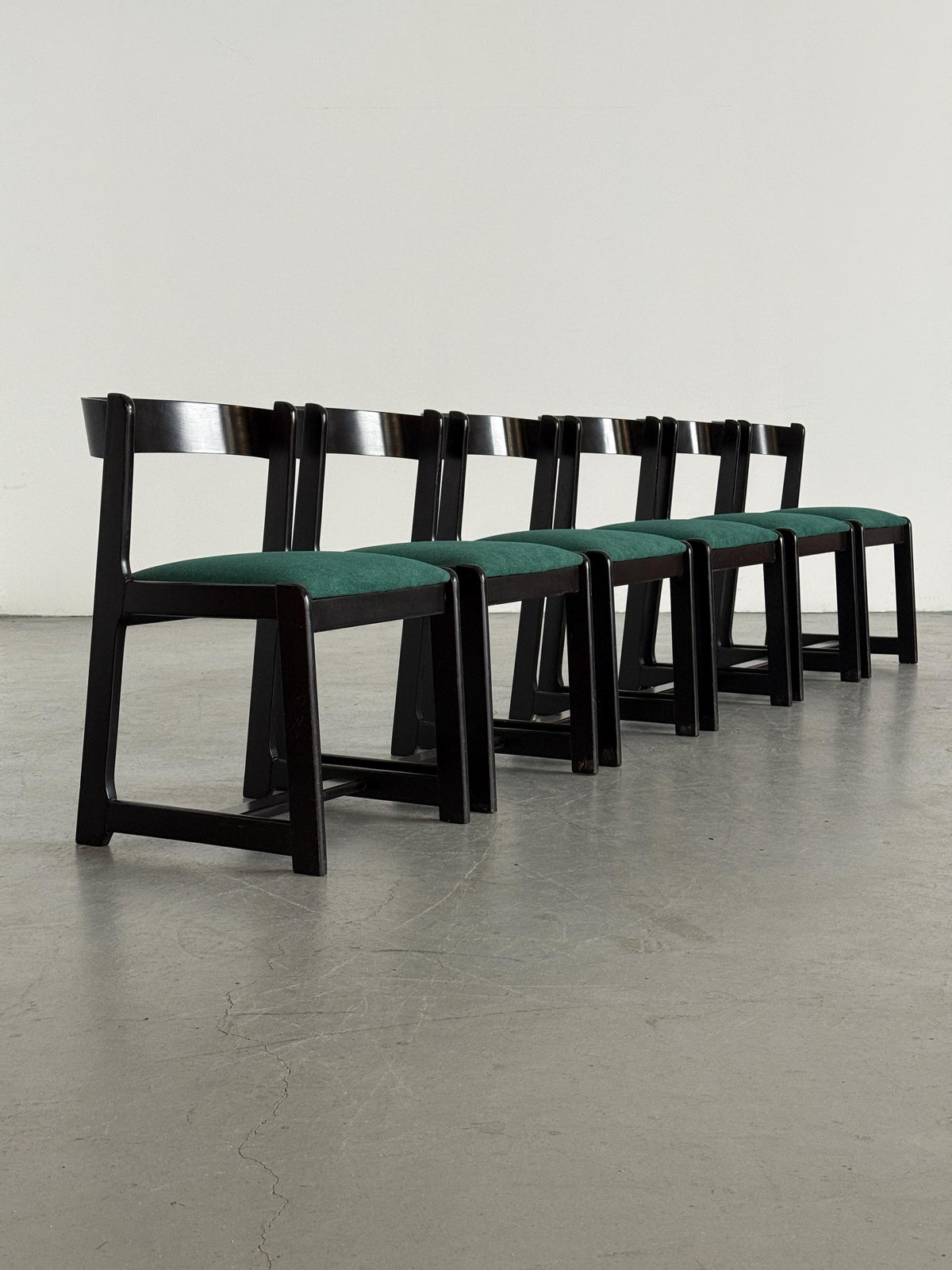 Willy Rizzo-Style Wooden Dining Chairs