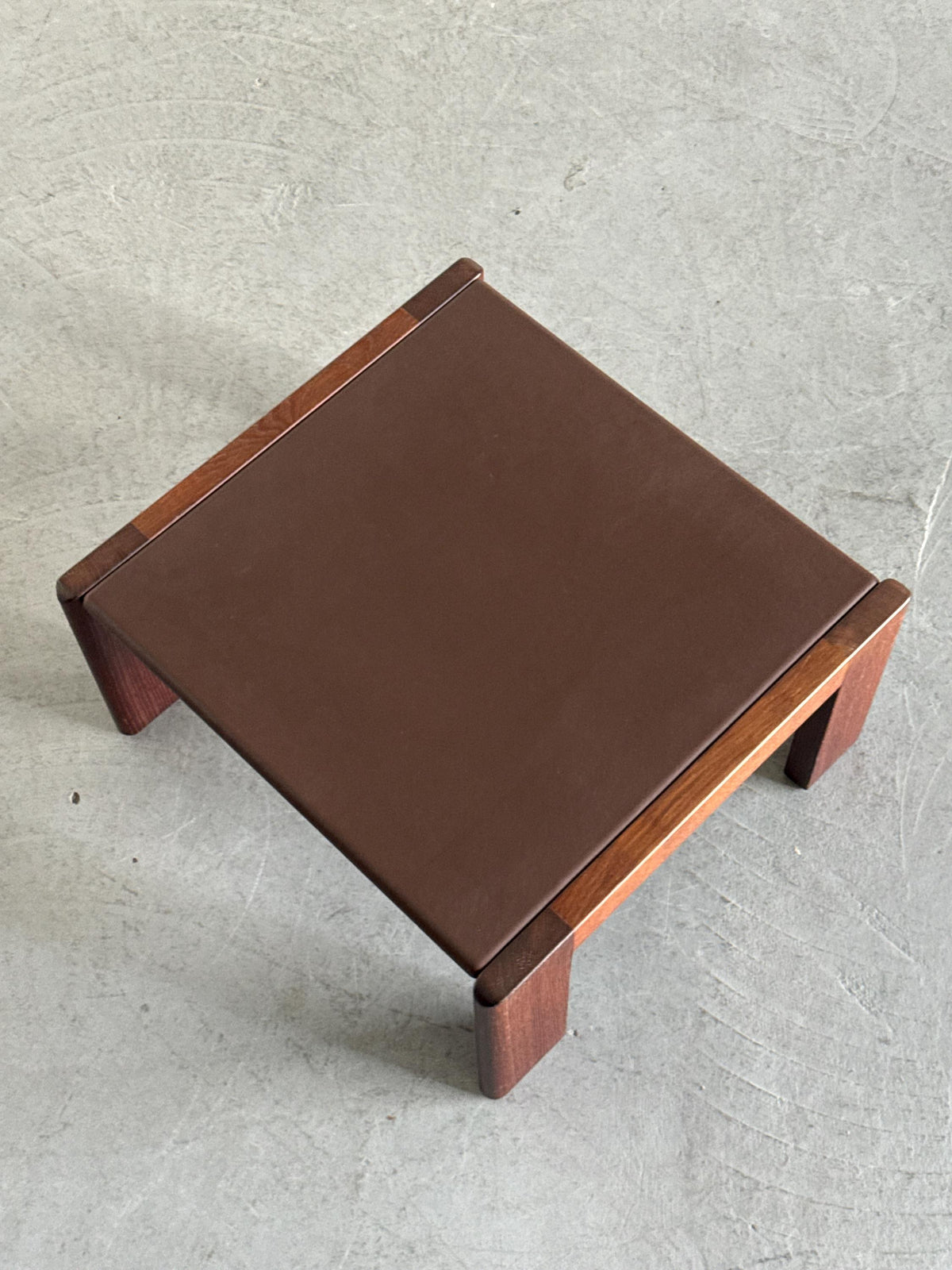 Girsberger Lounge Set in Wood & Brown Leather