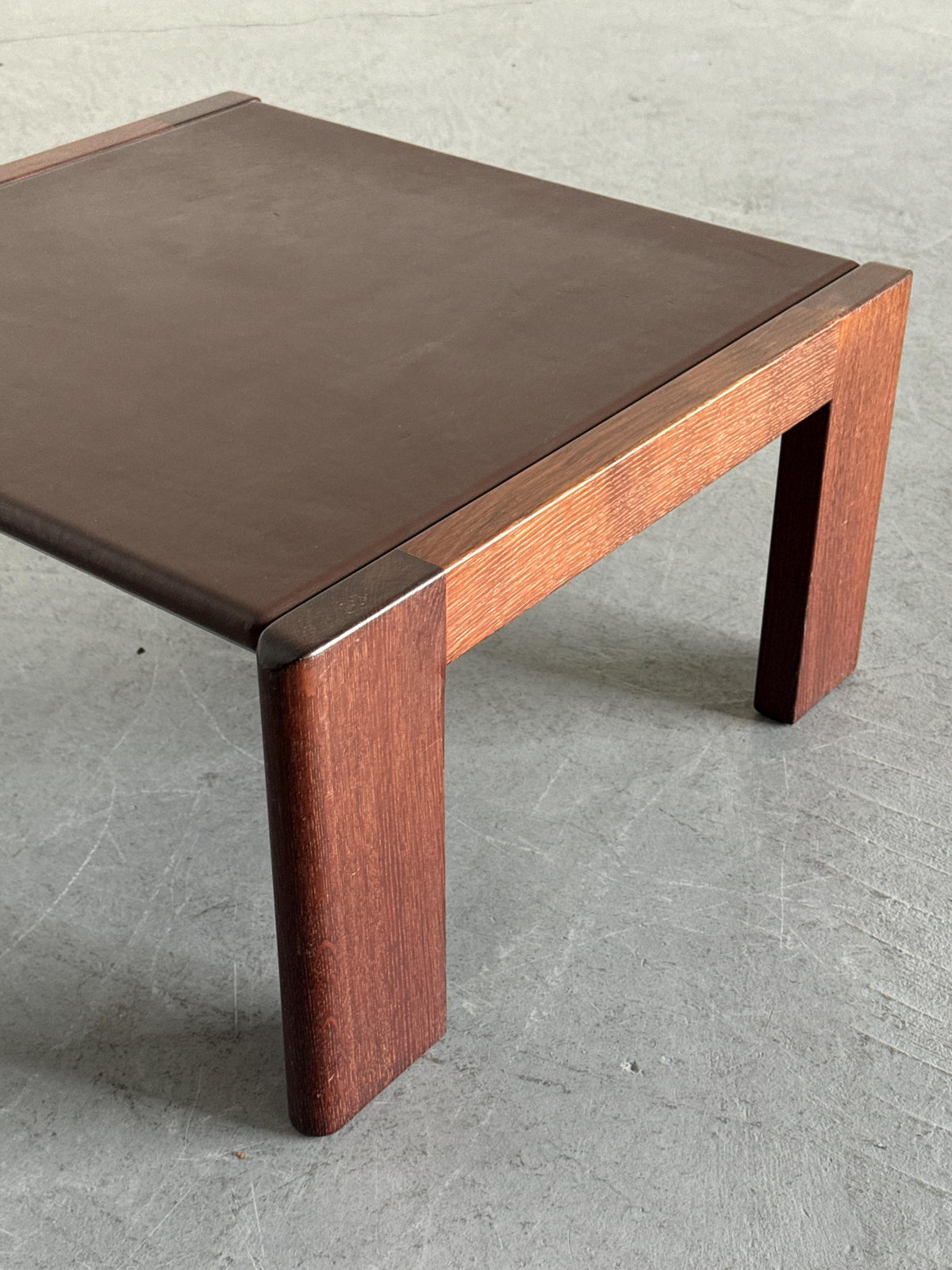 Girsberger Lounge Set in Wood & Brown Leather
