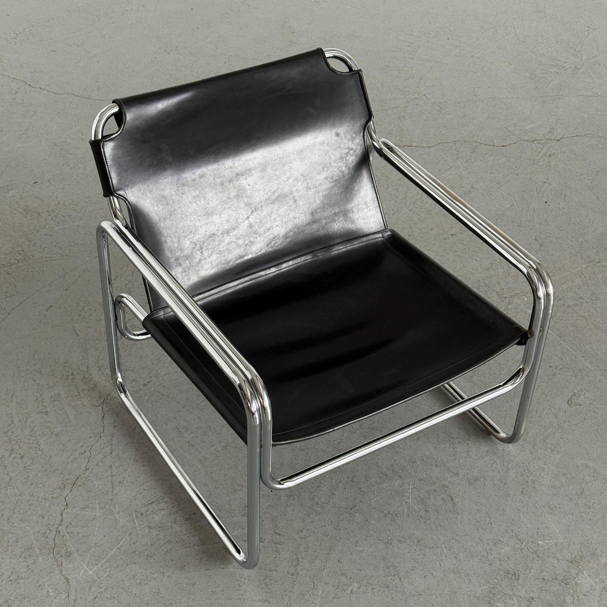 Antonello Mosca Leather Armchair by Produzione Forma