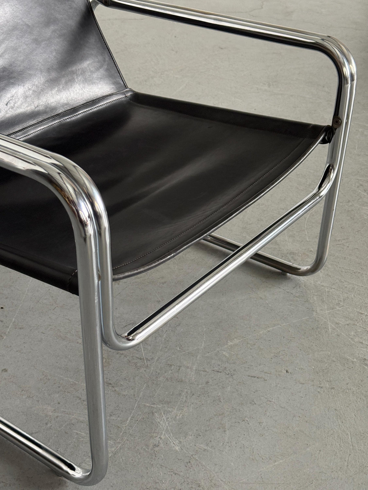 Antonello Mosca Leather Armchair by Produzione Forma