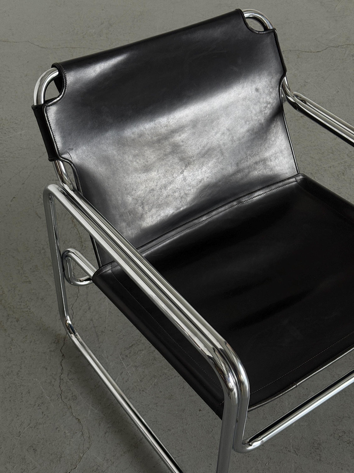Antonello Mosca Leather Armchair by Produzione Forma