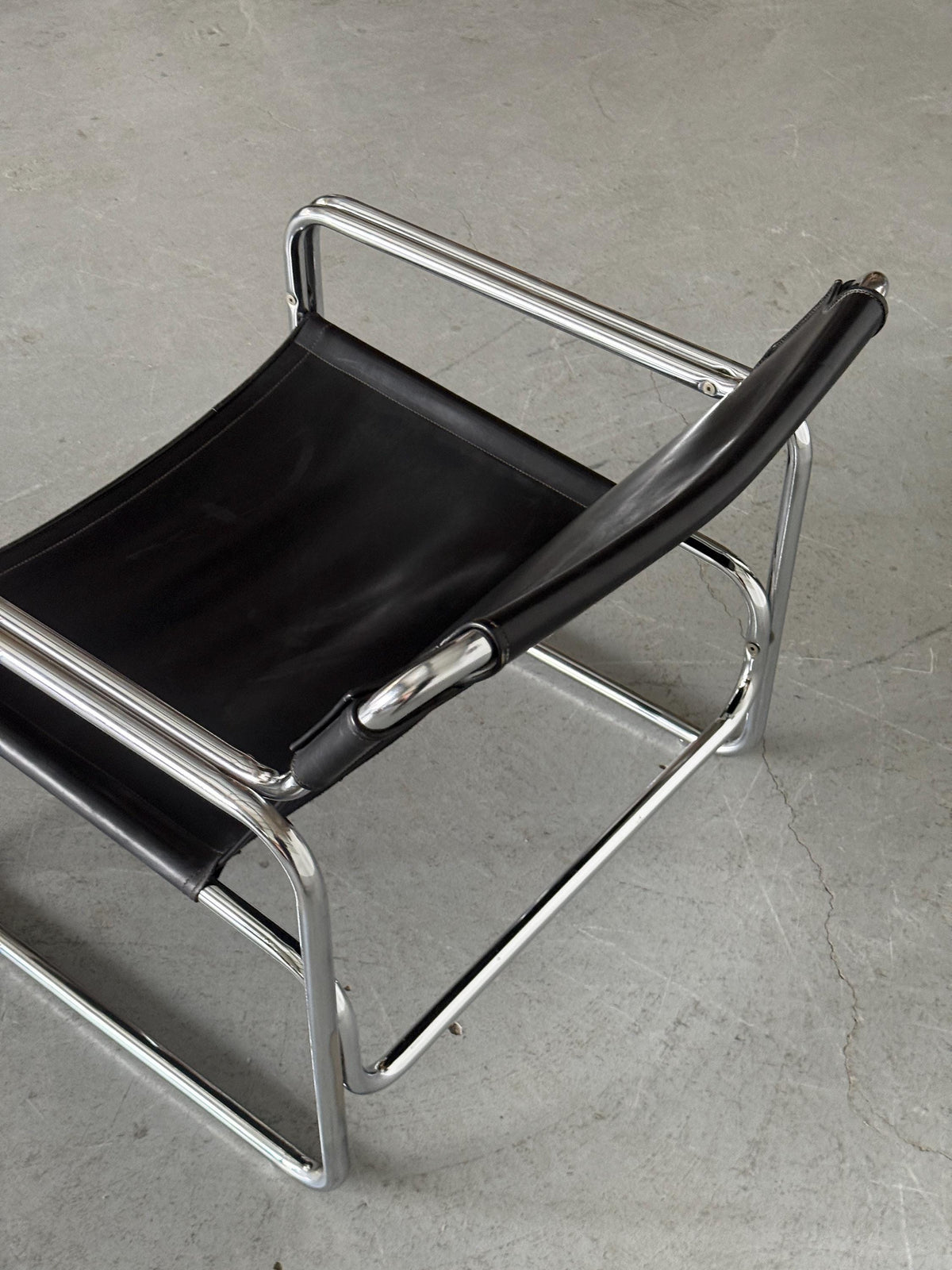 Antonello Mosca Leather Armchair by Produzione Forma