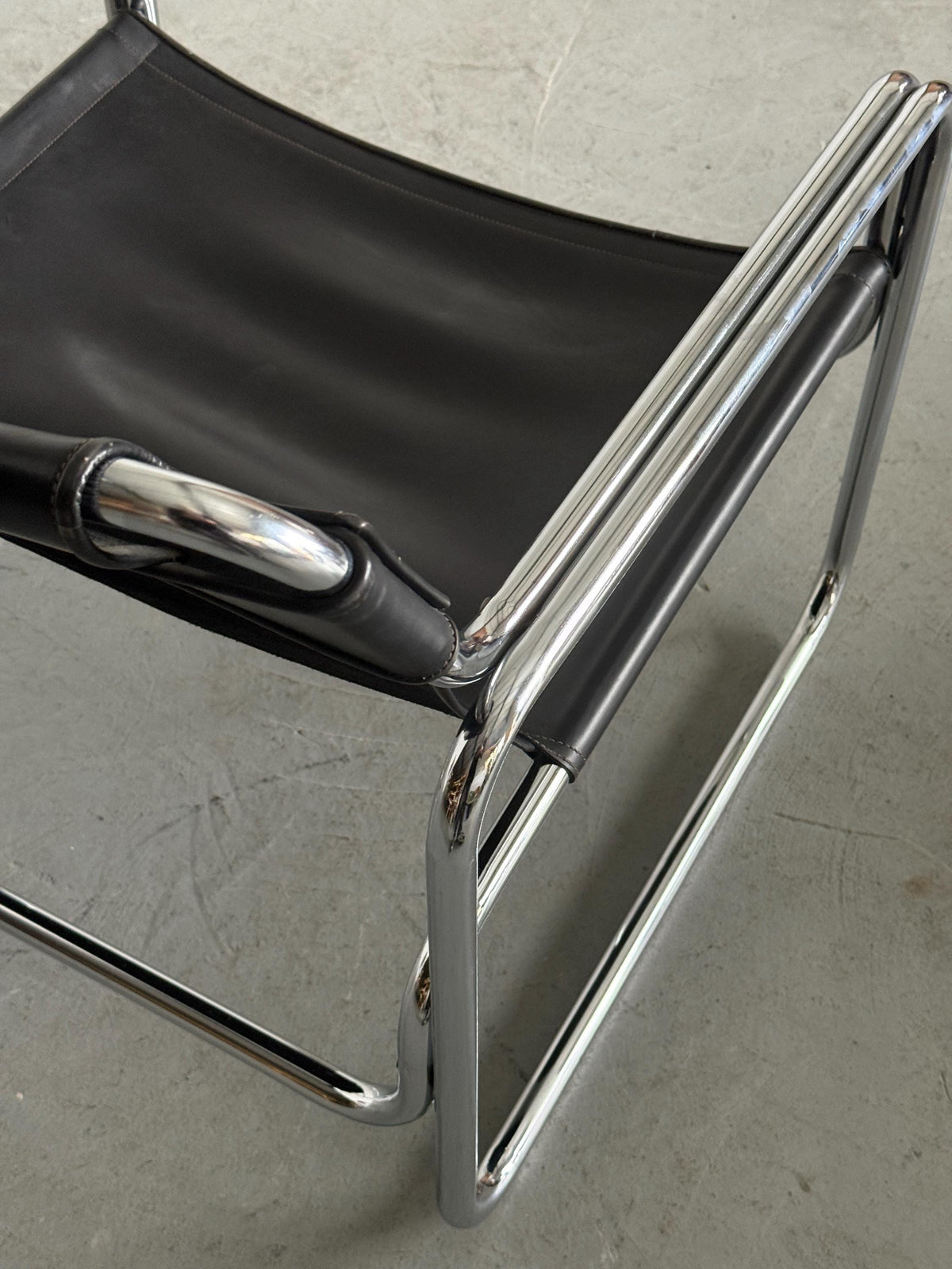 Antonello Mosca Leather Armchair by Produzione Forma