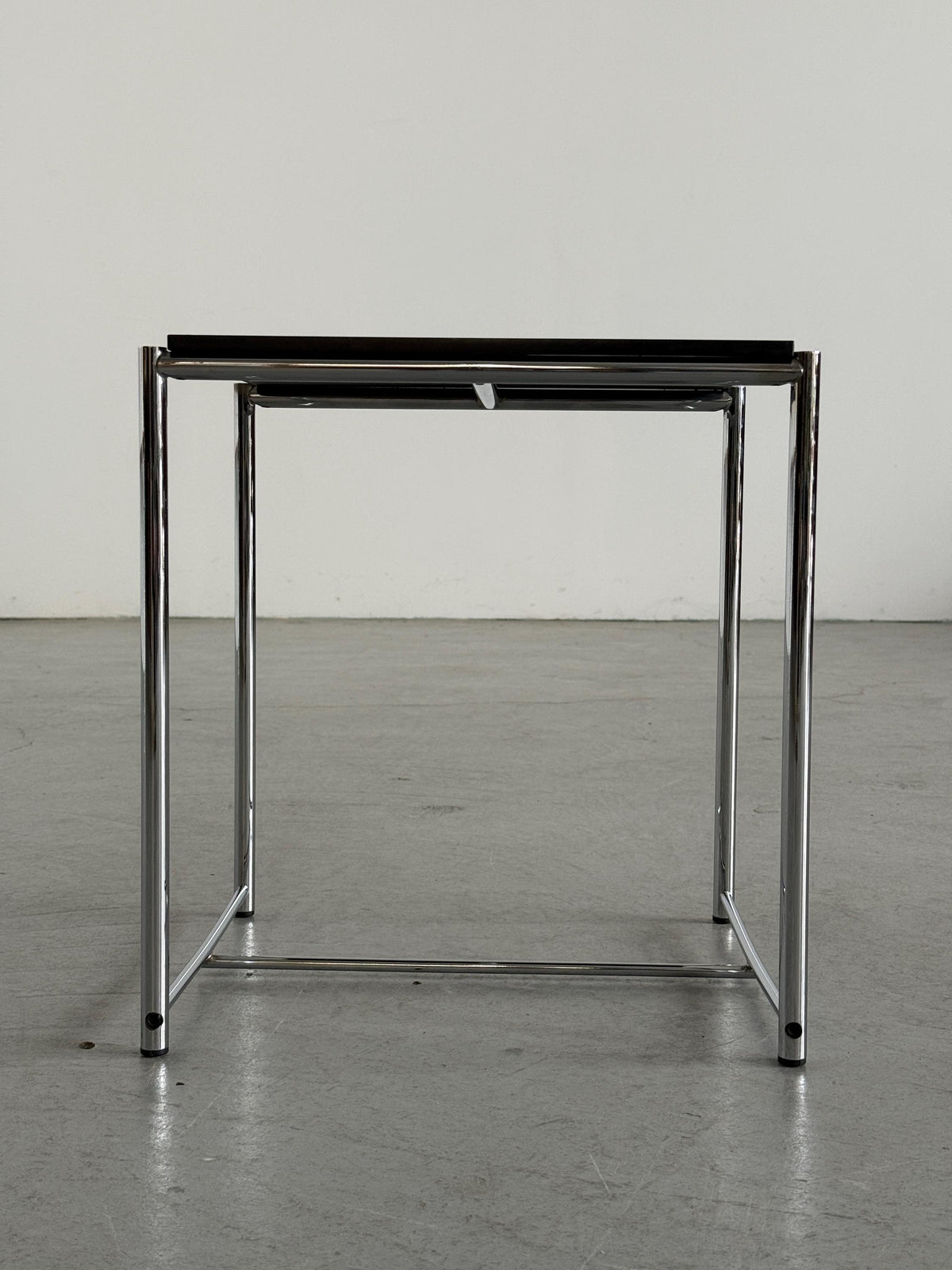Elegant Chrome Coffee Table Attributed to Alias