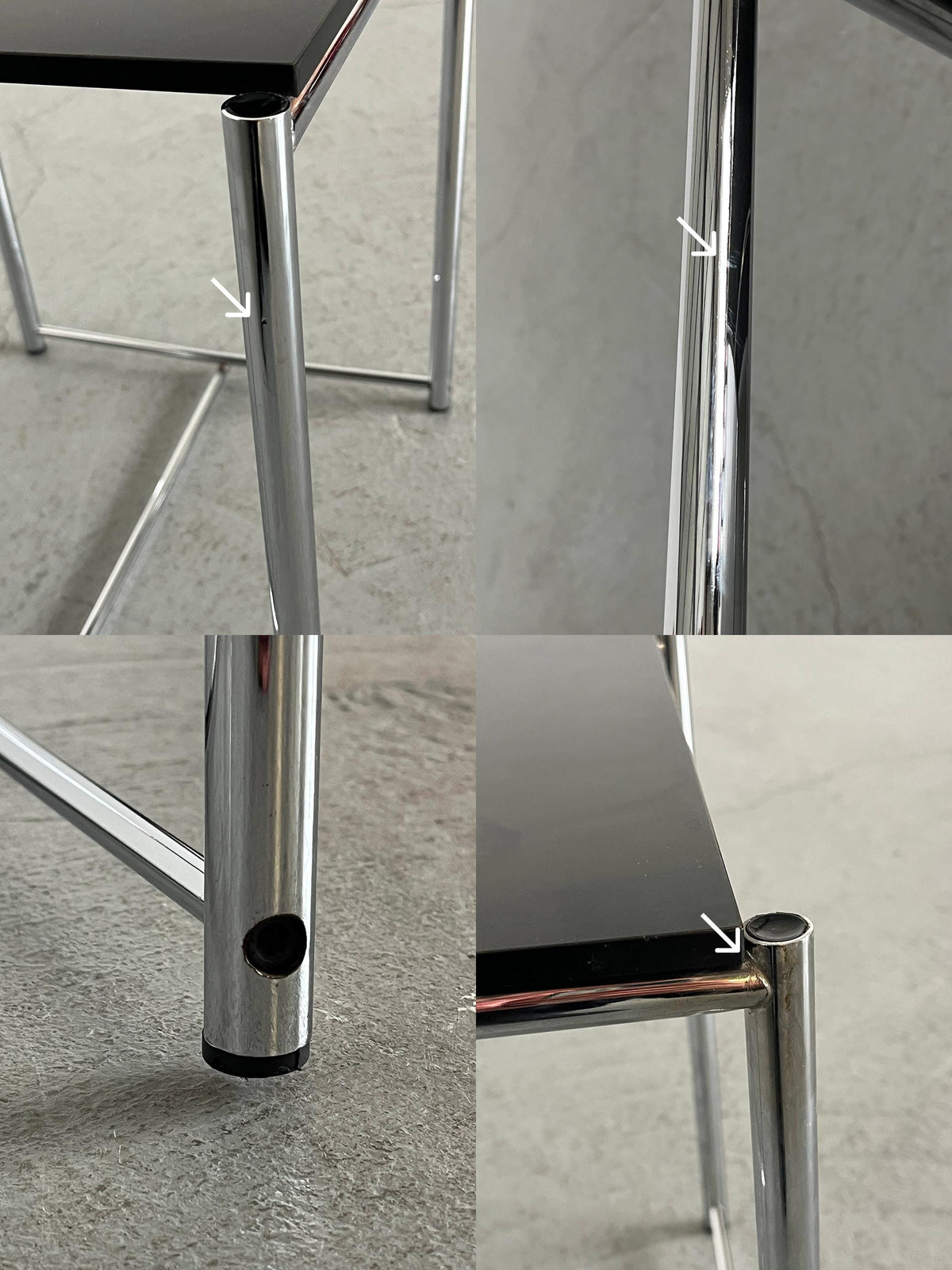 Elegant Chrome Coffee Table Attributed to Alias