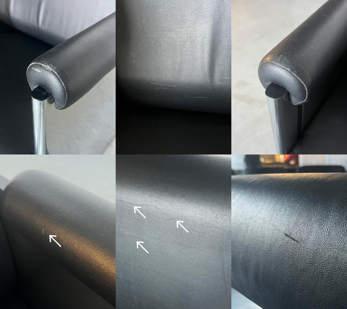 French Postmodern Armchairs in Polished Metal