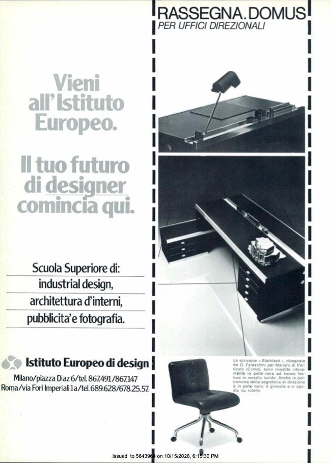 Starblack Executive Desk by Guido Faleschini for Mariani