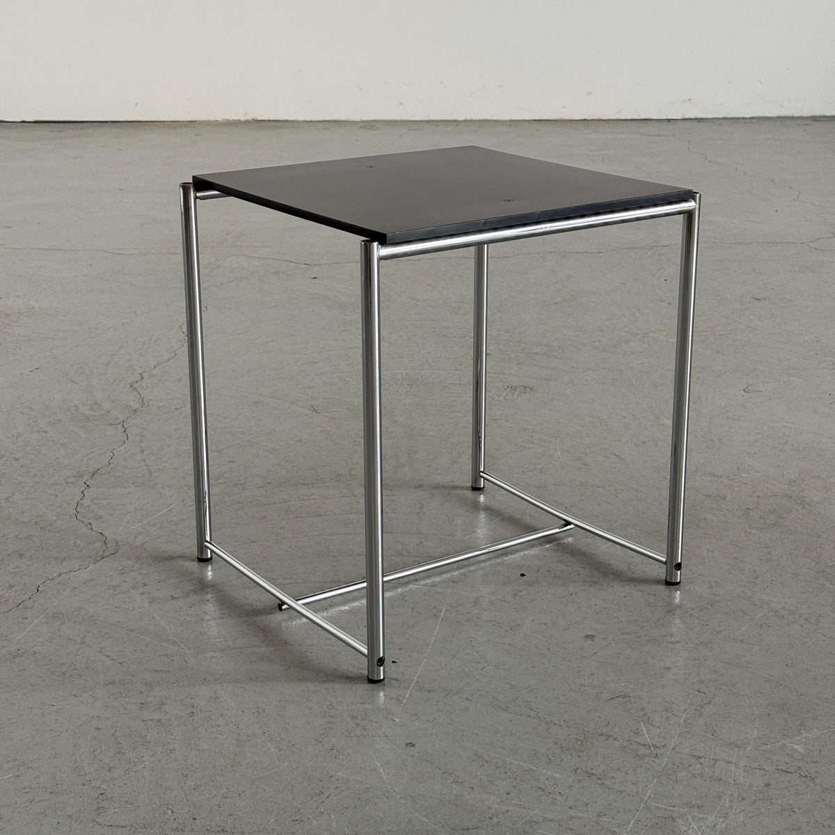 Elegant Chrome Coffee Table Attributed to Alias
