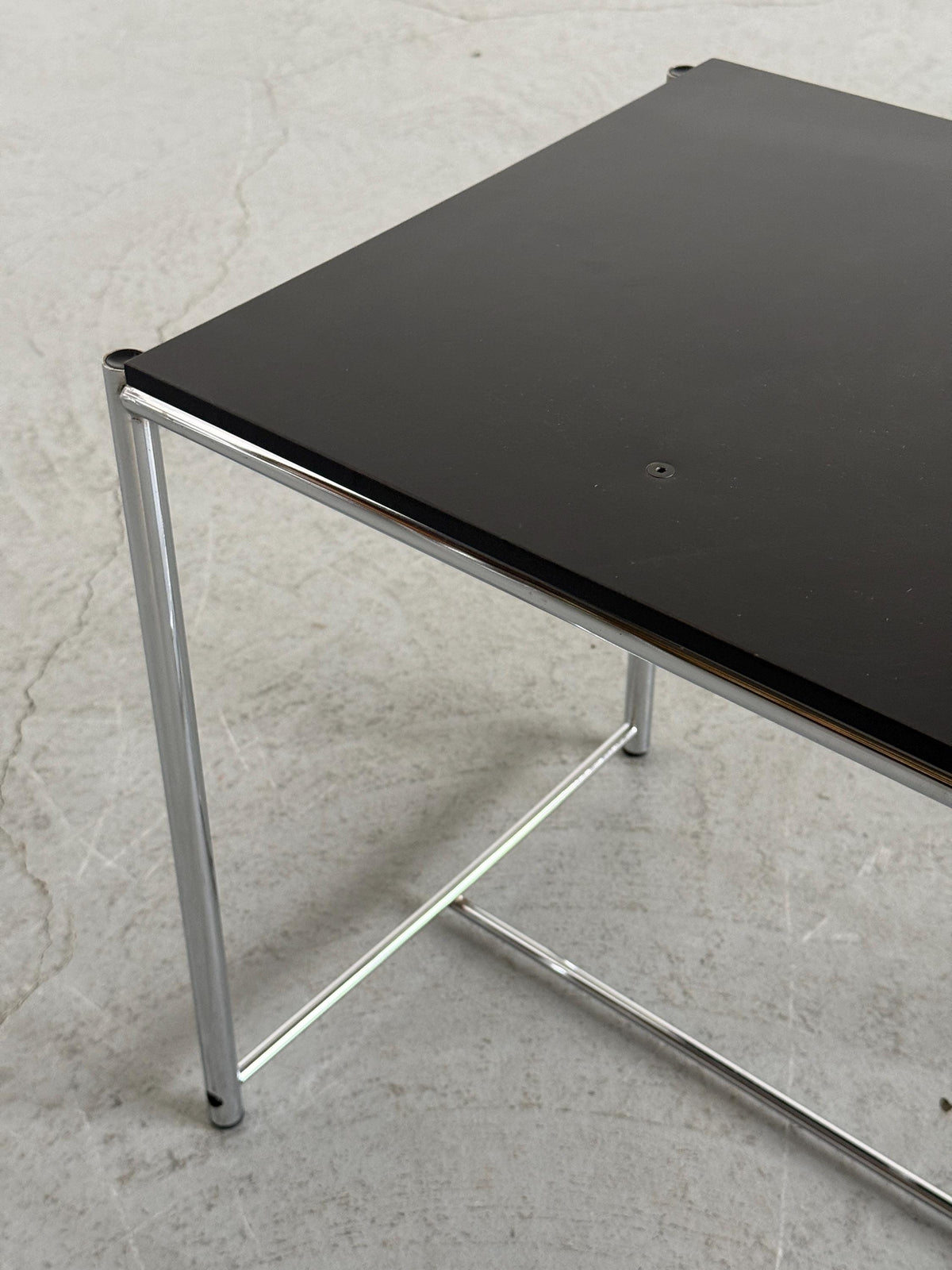 Elegant Chrome Coffee Table Attributed to Alias