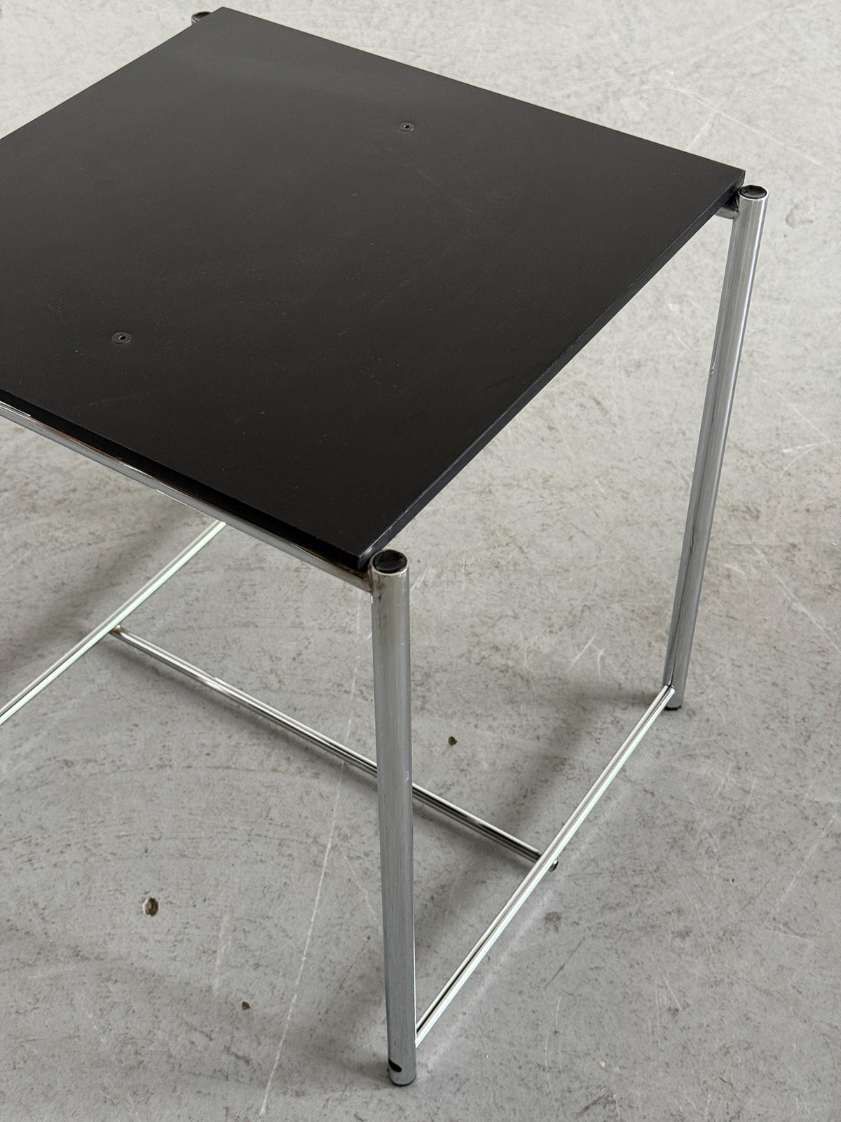 Elegant Chrome Coffee Table Attributed to Alias