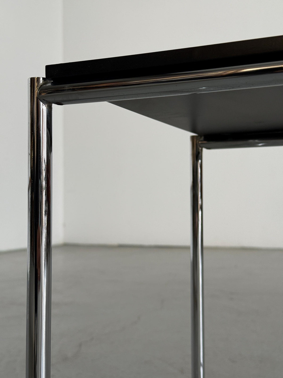 Elegant Chrome Coffee Table Attributed to Alias