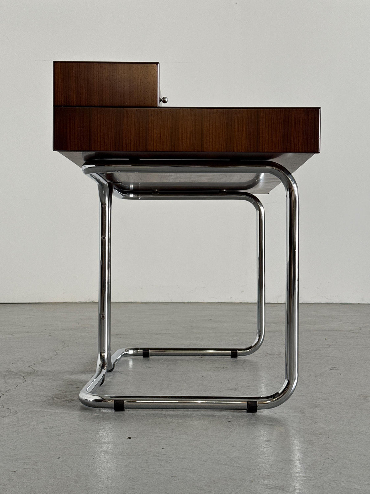 Sculptural Chrome Base Desk Attributed to Saporiti