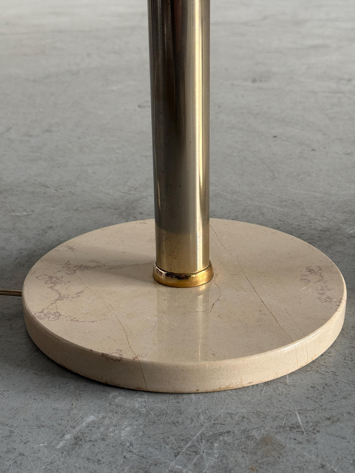 Perforated Metal Dome & Marble Base Lamp
