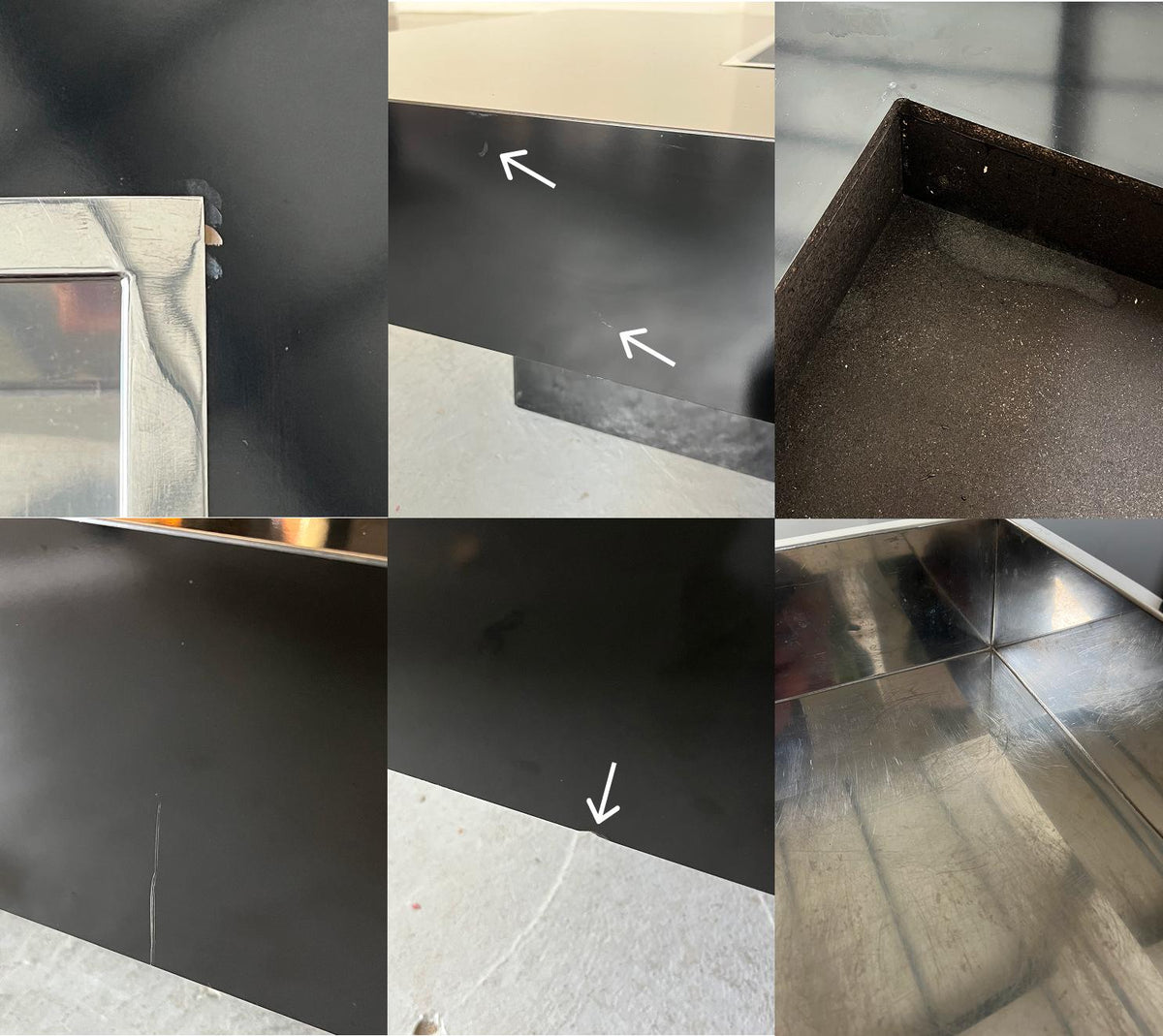 Willy Rizzo Black Alveo Coffee Table
