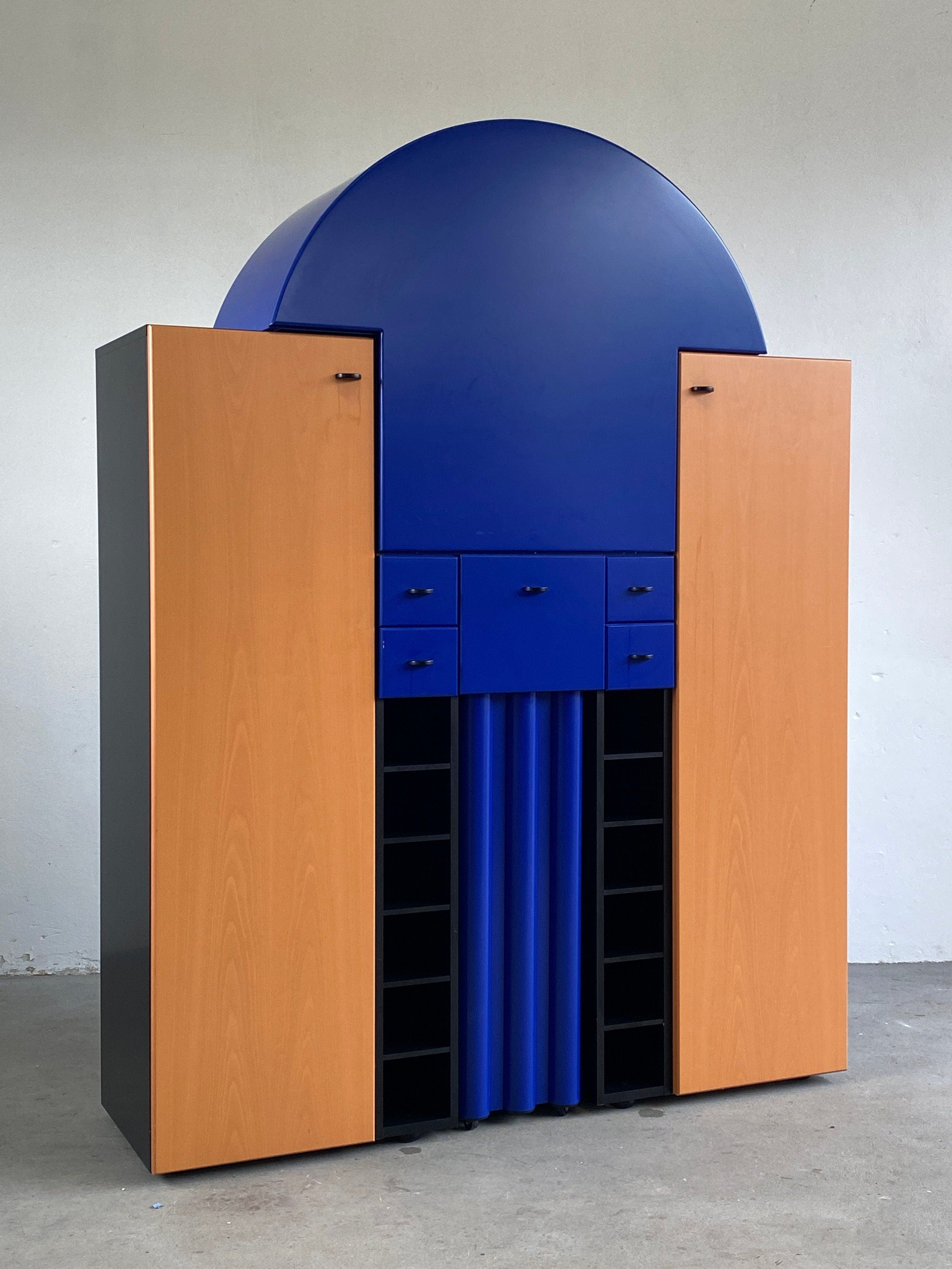 Postmodern Bar Cabinet &#39;Duo-Bar&#39; by Peter Maly for Interl?bke / 1980s Germany / Memphis style