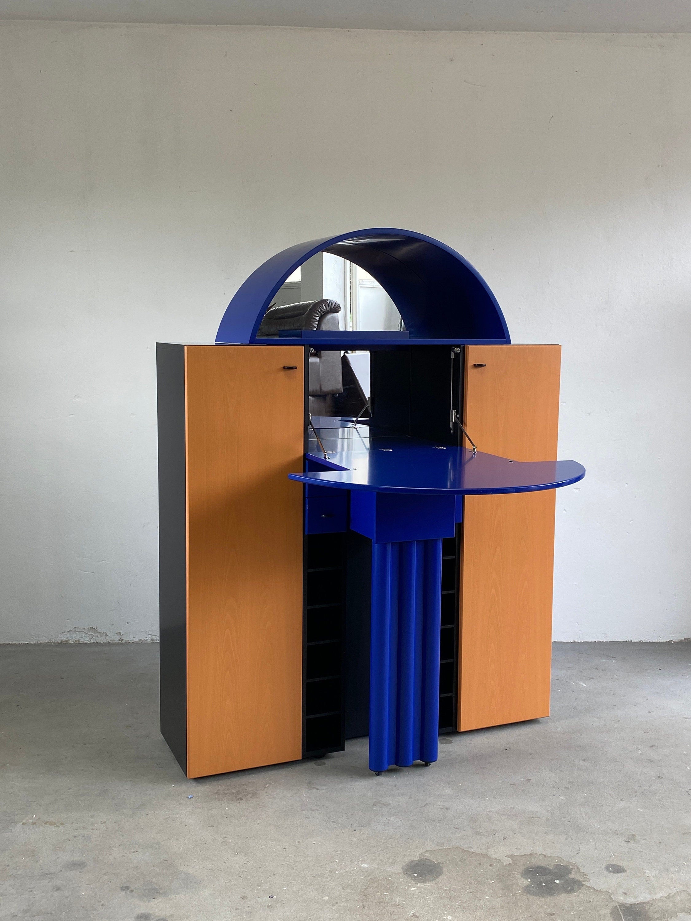 Postmodern Bar Cabinet &#39;Duo-Bar&#39; by Peter Maly for Interl?bke / 1980s Germany / Memphis style