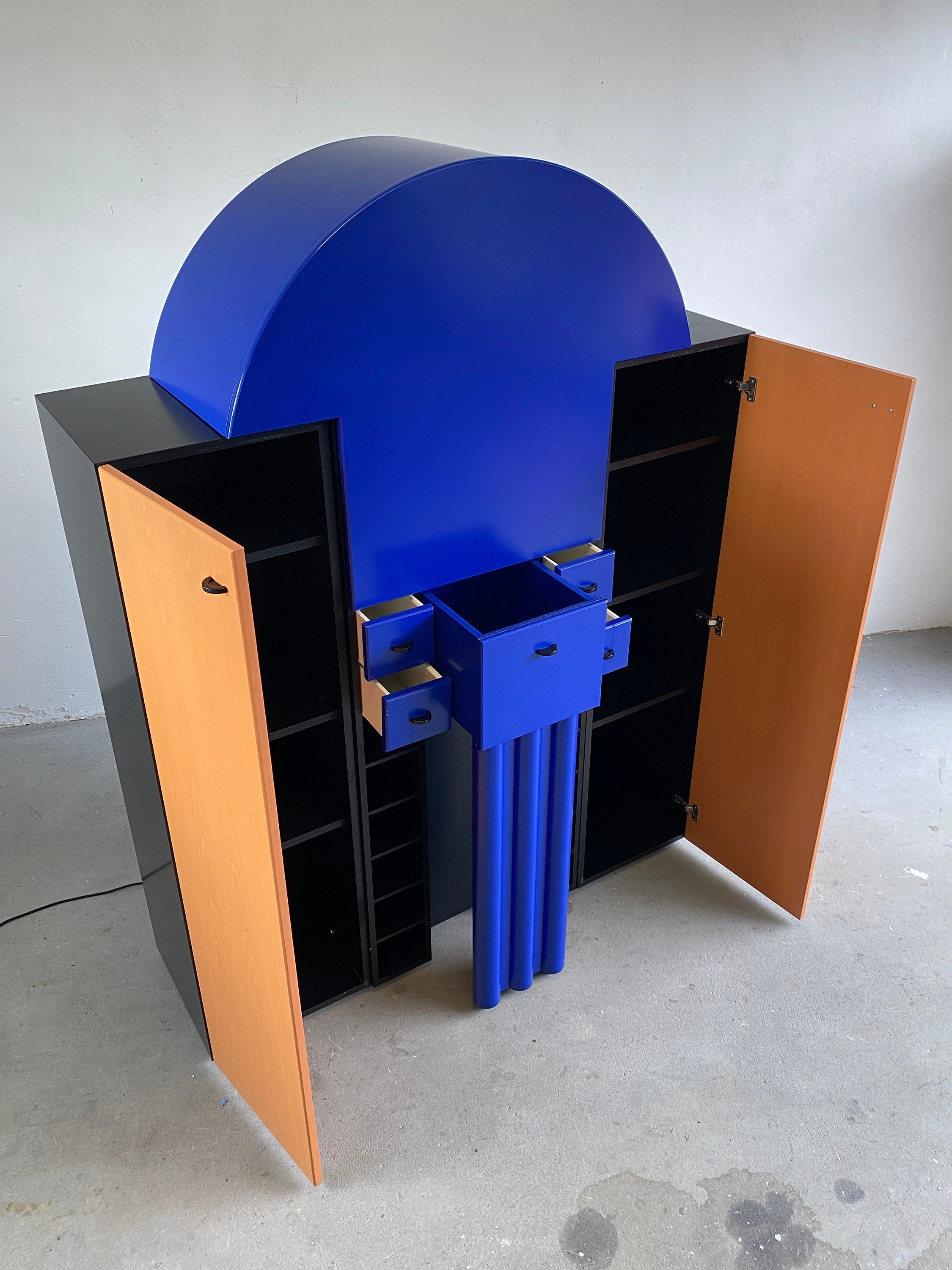 Postmodern Bar Cabinet &#39;Duo-Bar&#39; by Peter Maly for Interl?bke / 1980s Germany / Memphis style