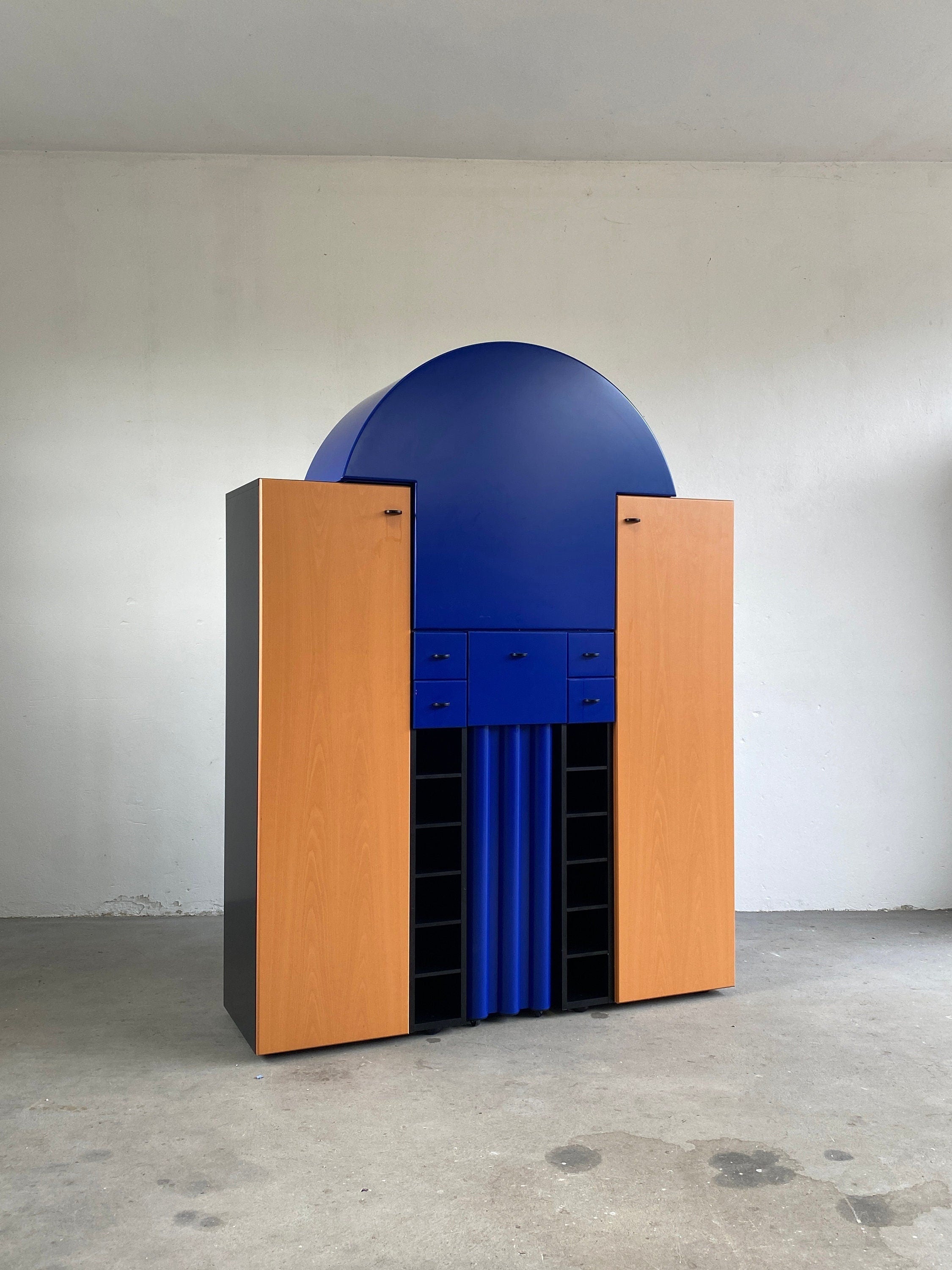 Postmodern Bar Cabinet &#39;Duo-Bar&#39; by Peter Maly for Interl?bke / 1980s Germany / Memphis style