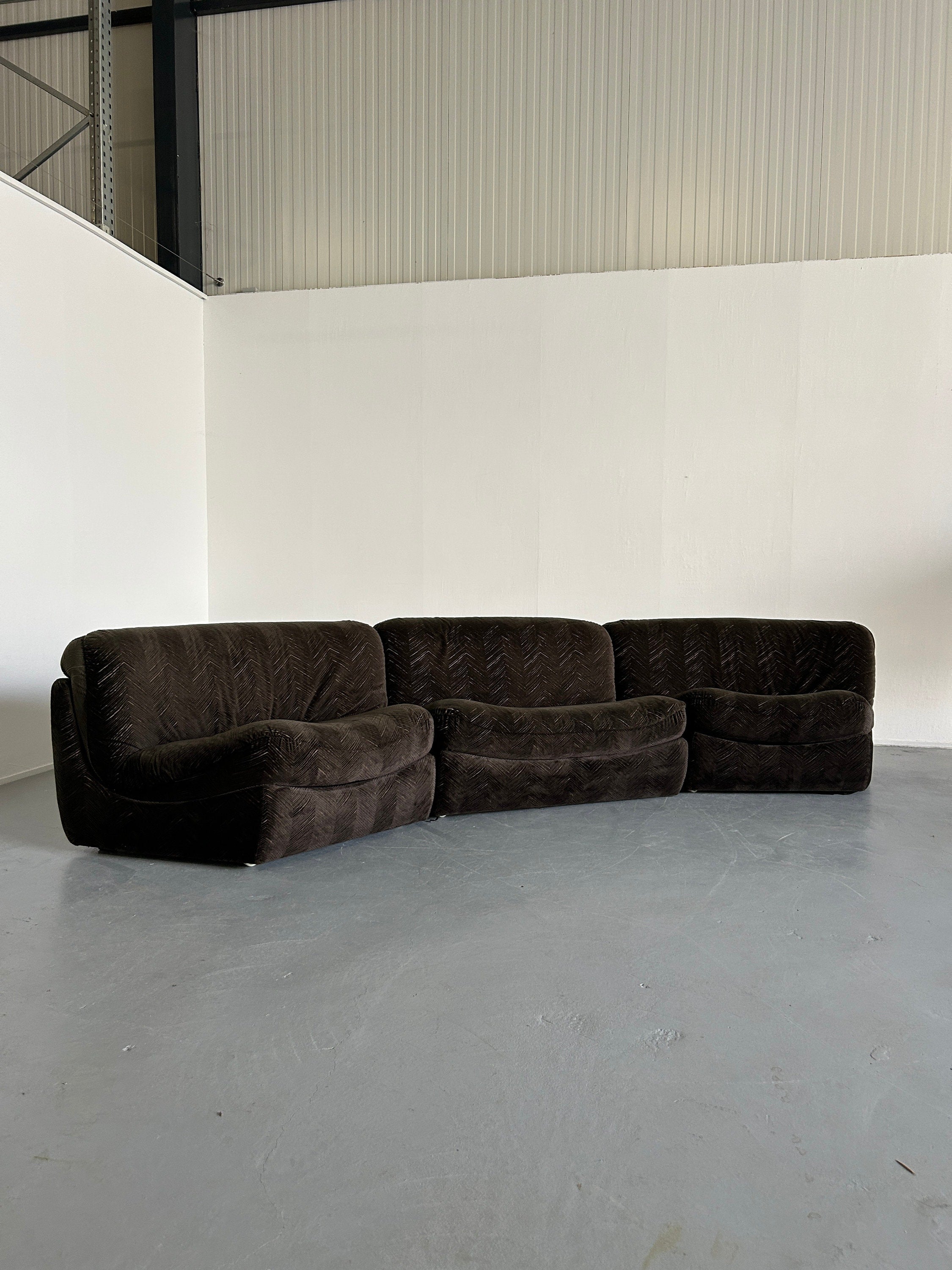 Curved Modular Sofa in Style of Vladimir Kagan, Wittmann, 1970s