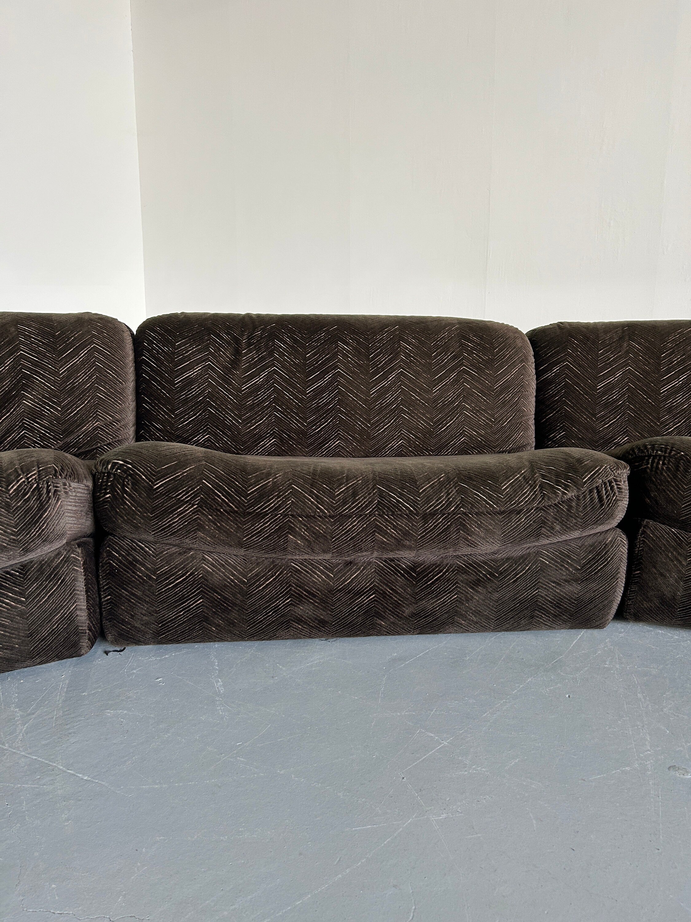 Curved Modular Sofa in Style of Vladimir Kagan, Wittmann, 1970s