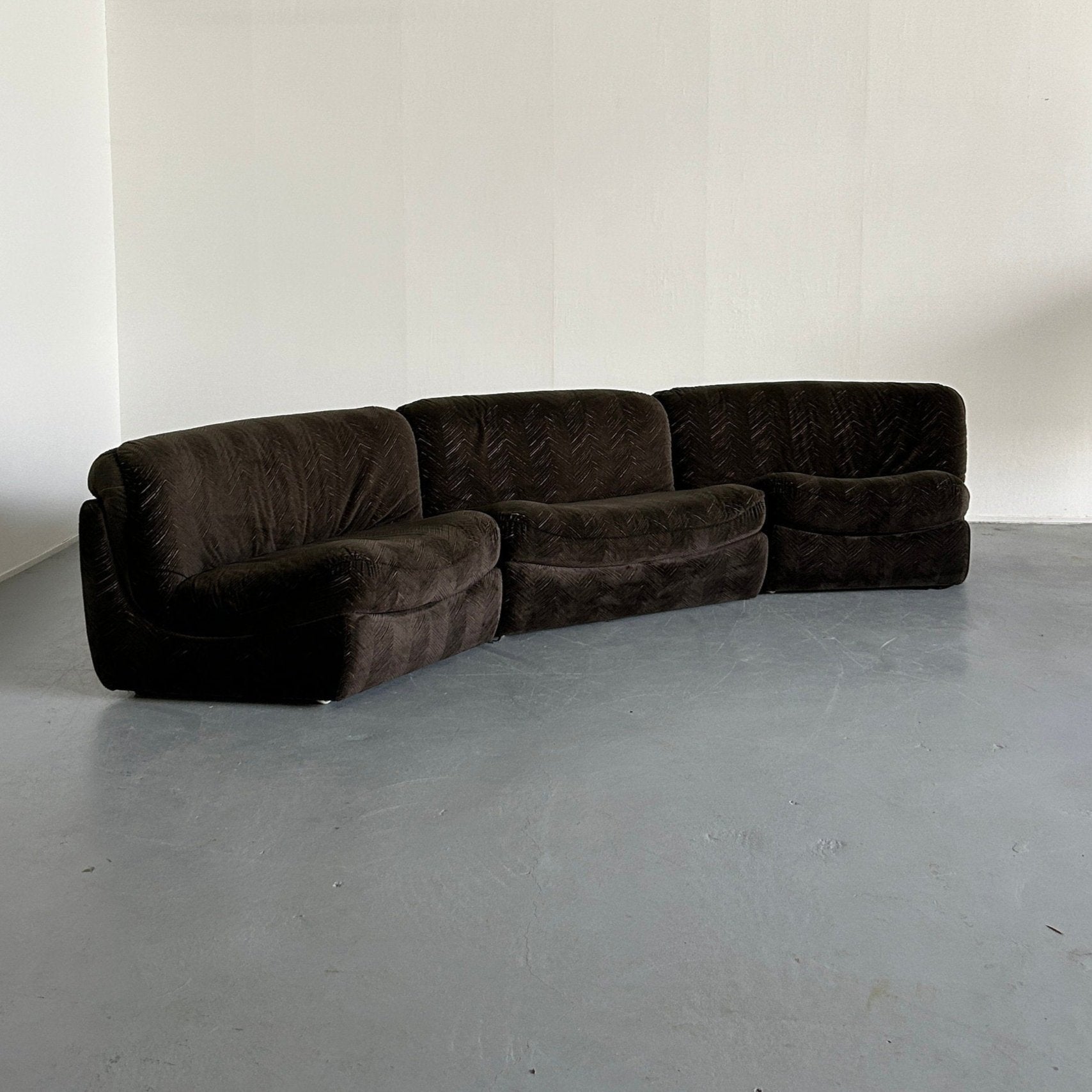 Curved Modular Sofa in Style of Vladimir Kagan, Wittmann, 1970s