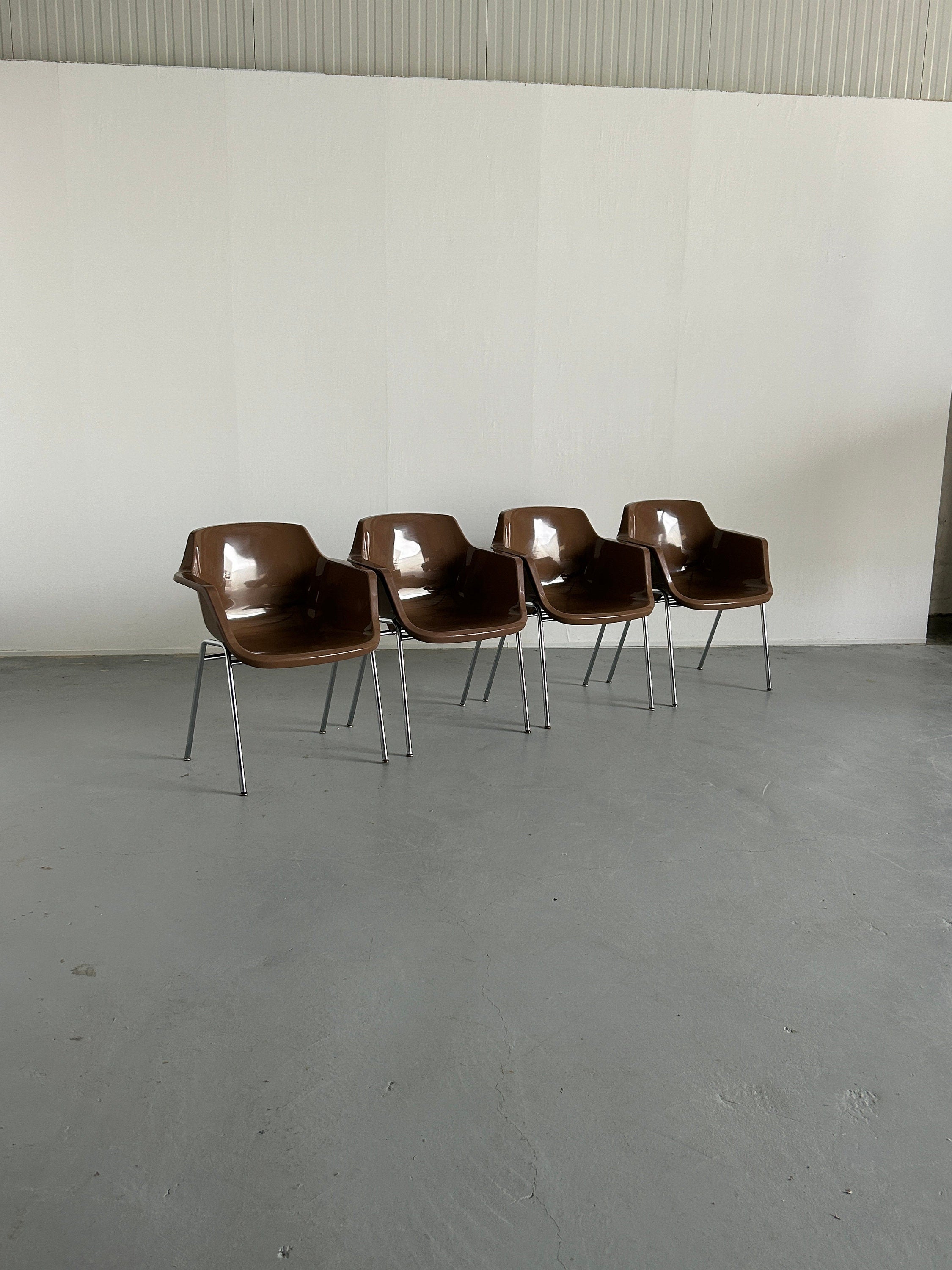 Dining Chairs in style of Eames Shell Chairs, 1980s