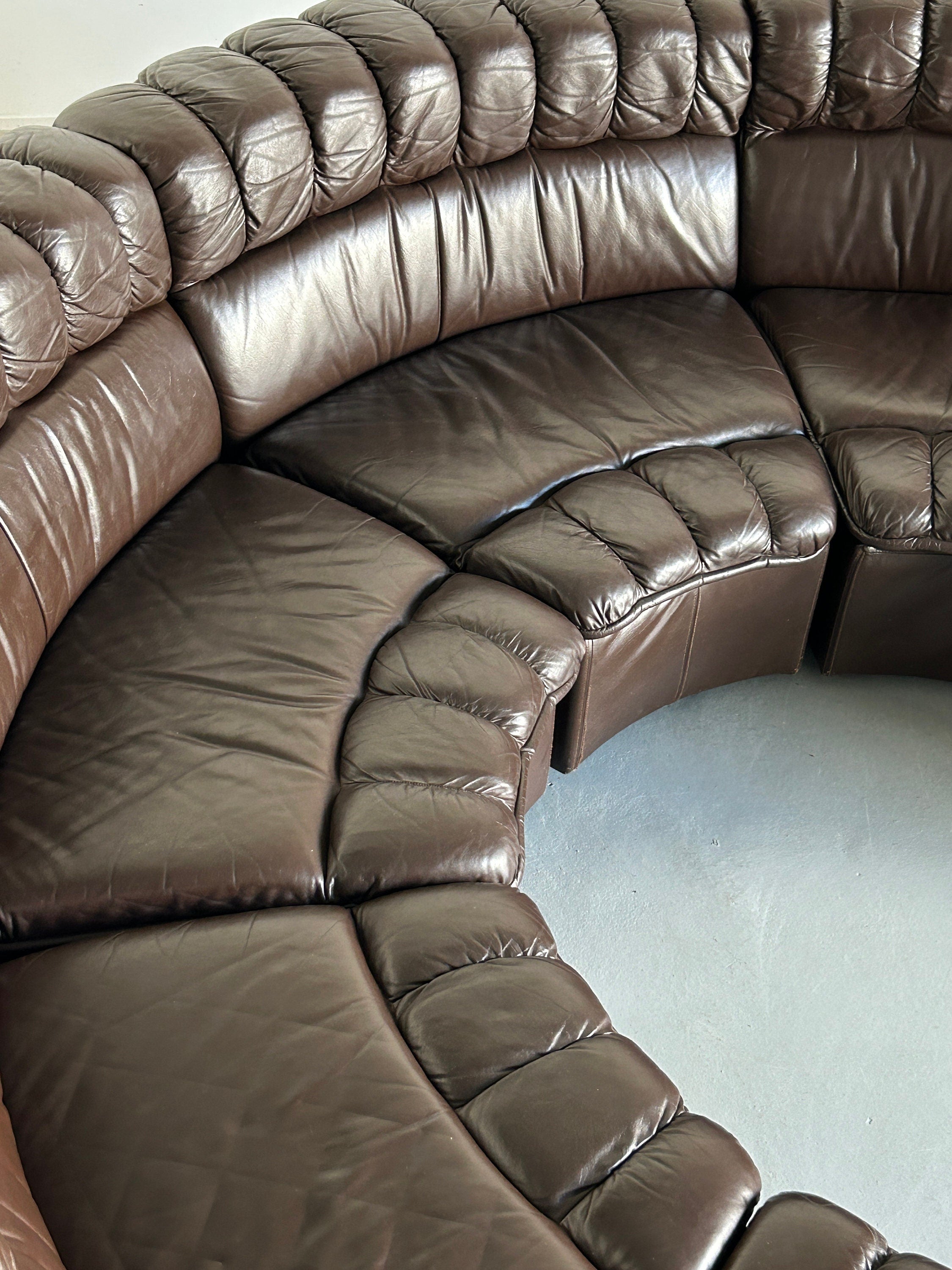 Sectional Snake Sofa in the style of De Sede DS-600 Non-Stop, 1970s