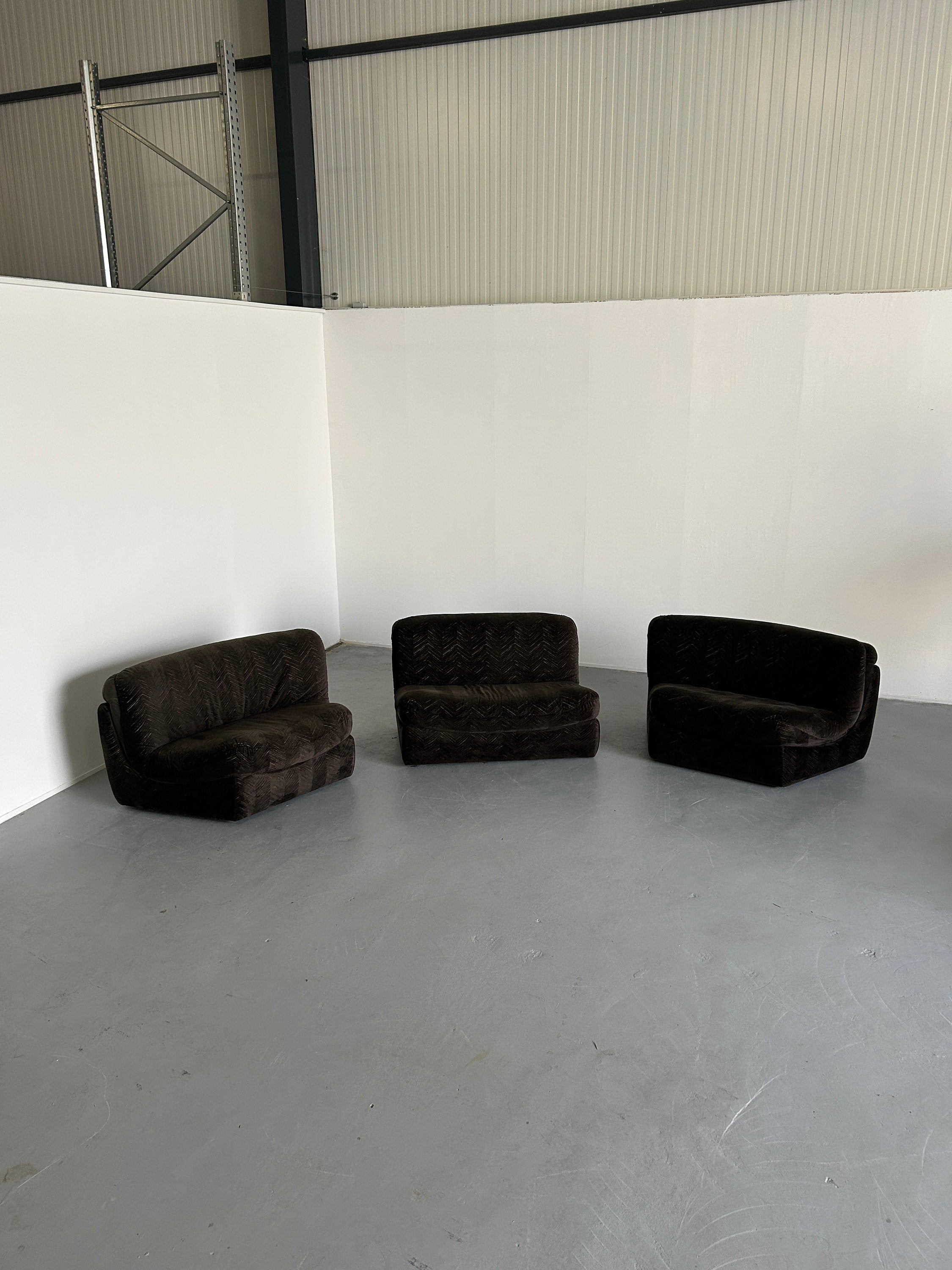 Curved Modular Sofa in Style of Vladimir Kagan, Wittmann, 1970s